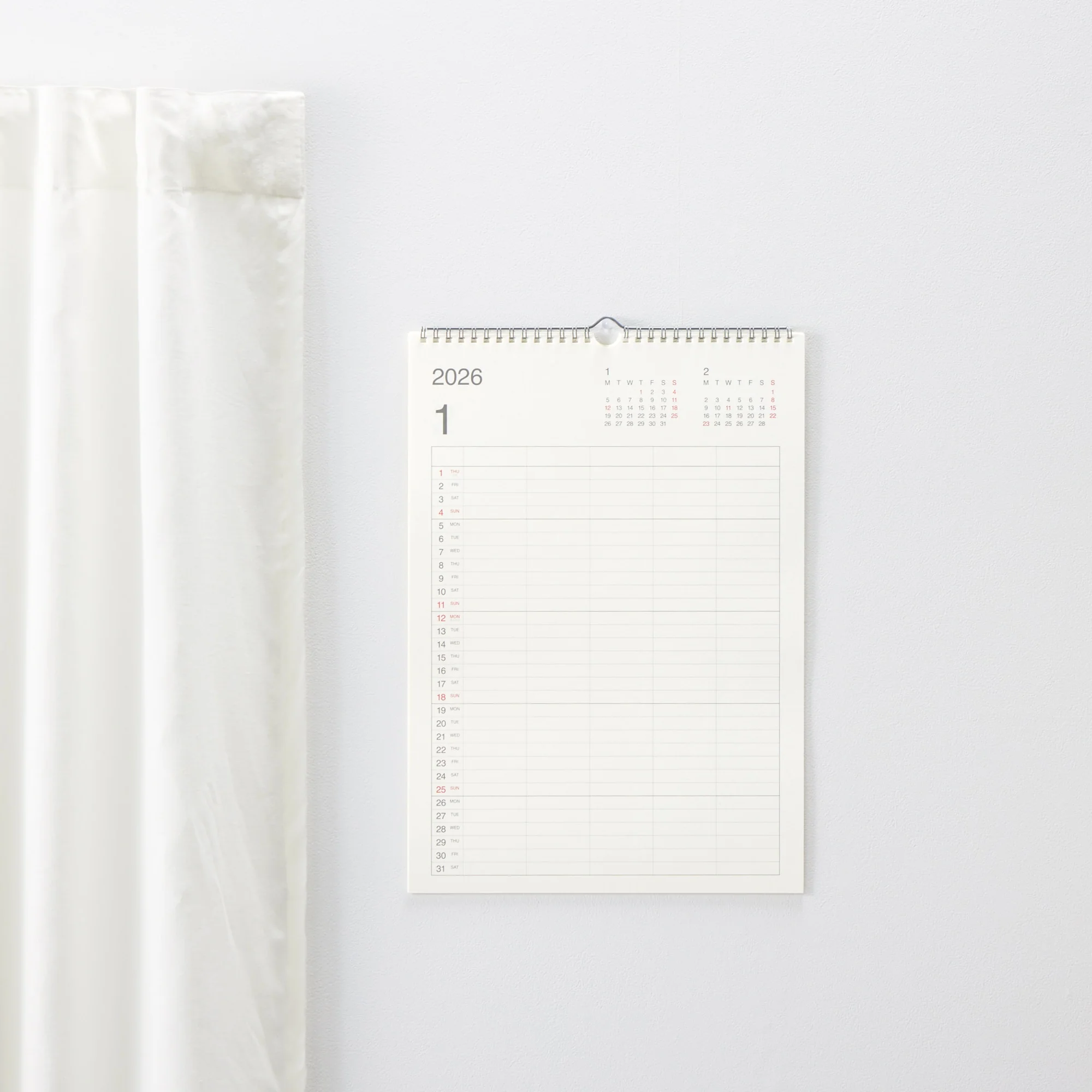 2026 Bagasse Paper Family Calendar - A3 - Image 2