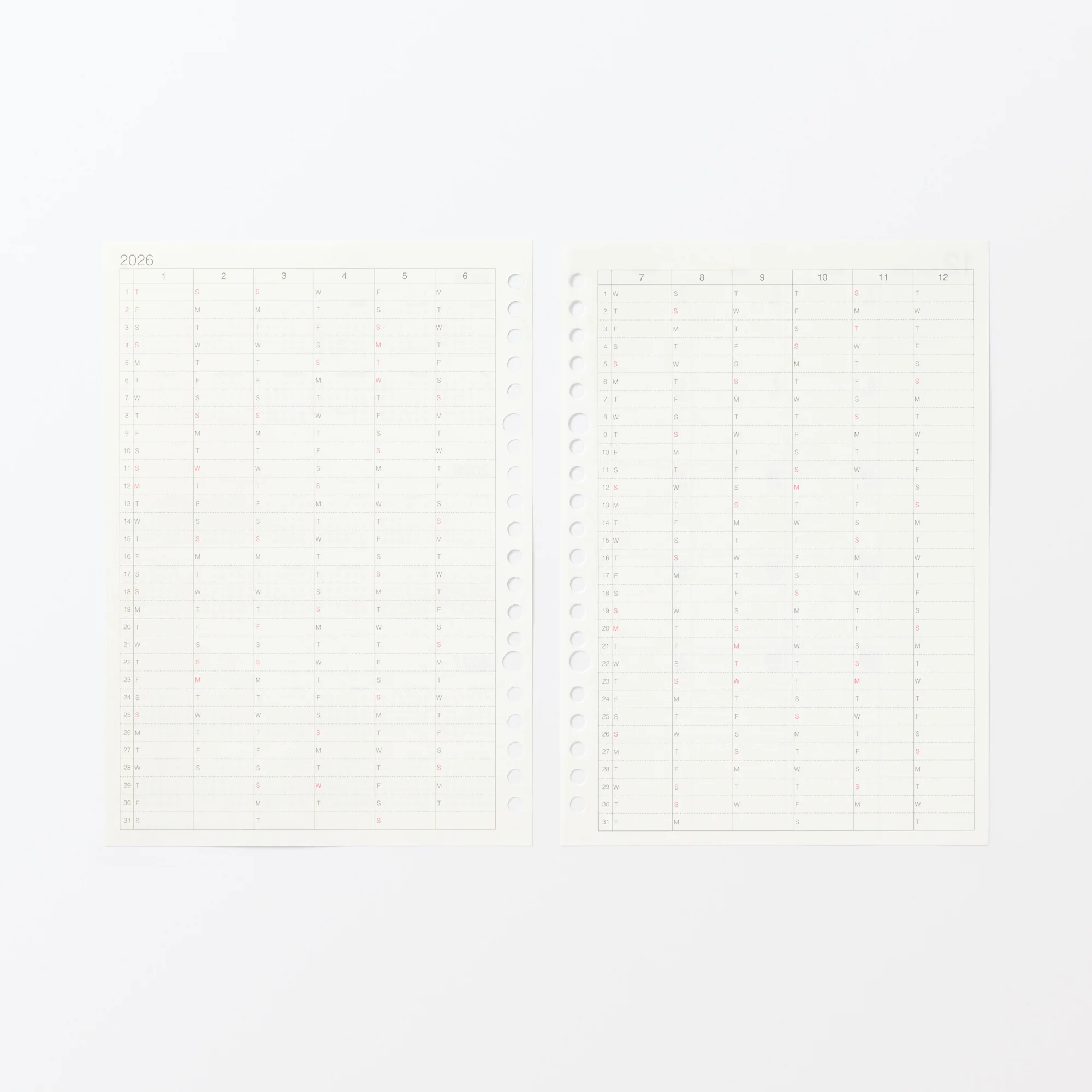 A5 Loose Leaf Paper Monthly Planner From Dec. 2025 - Image 3