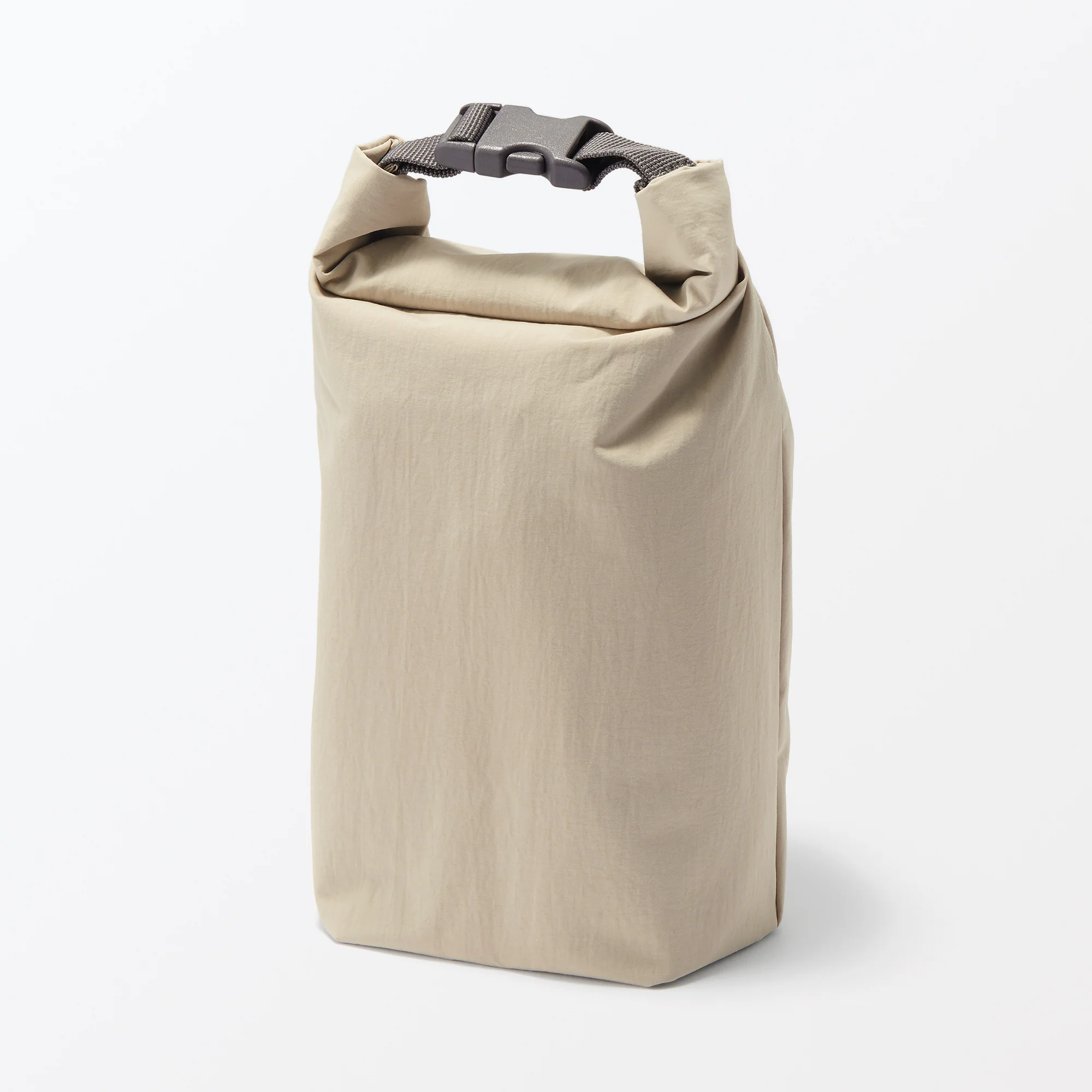 Adjustable Roll-Top Lunch Bag Beige - Small - Image 3