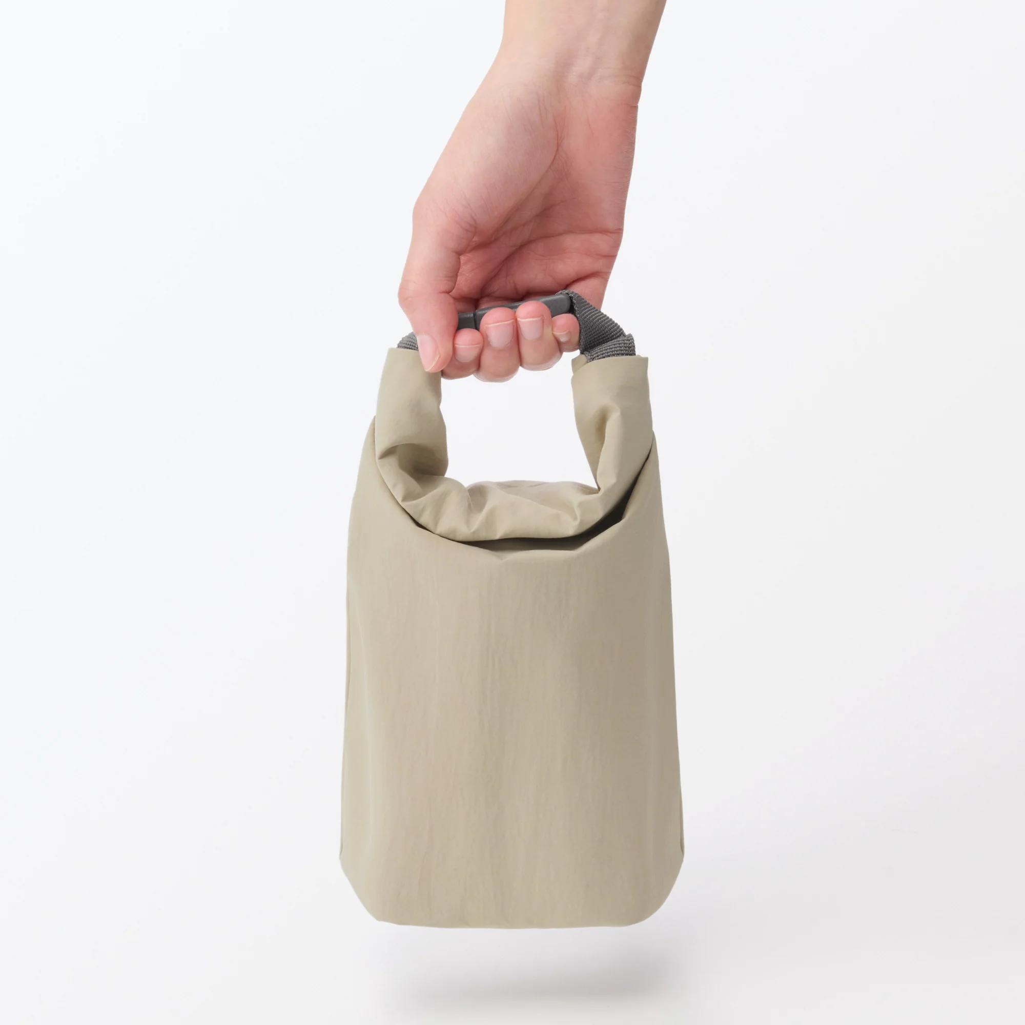 Adjustable Roll-Top Lunch Bag Beige - Small - Image 8
