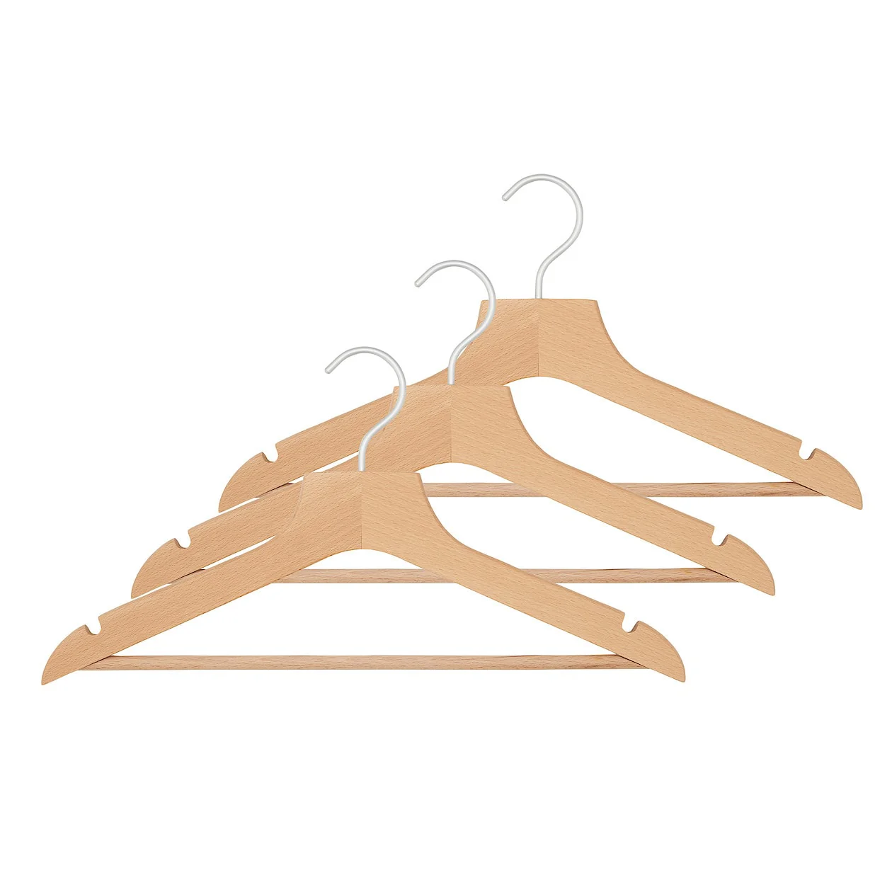 Beech Clothes Hanger Slim (3pcs)