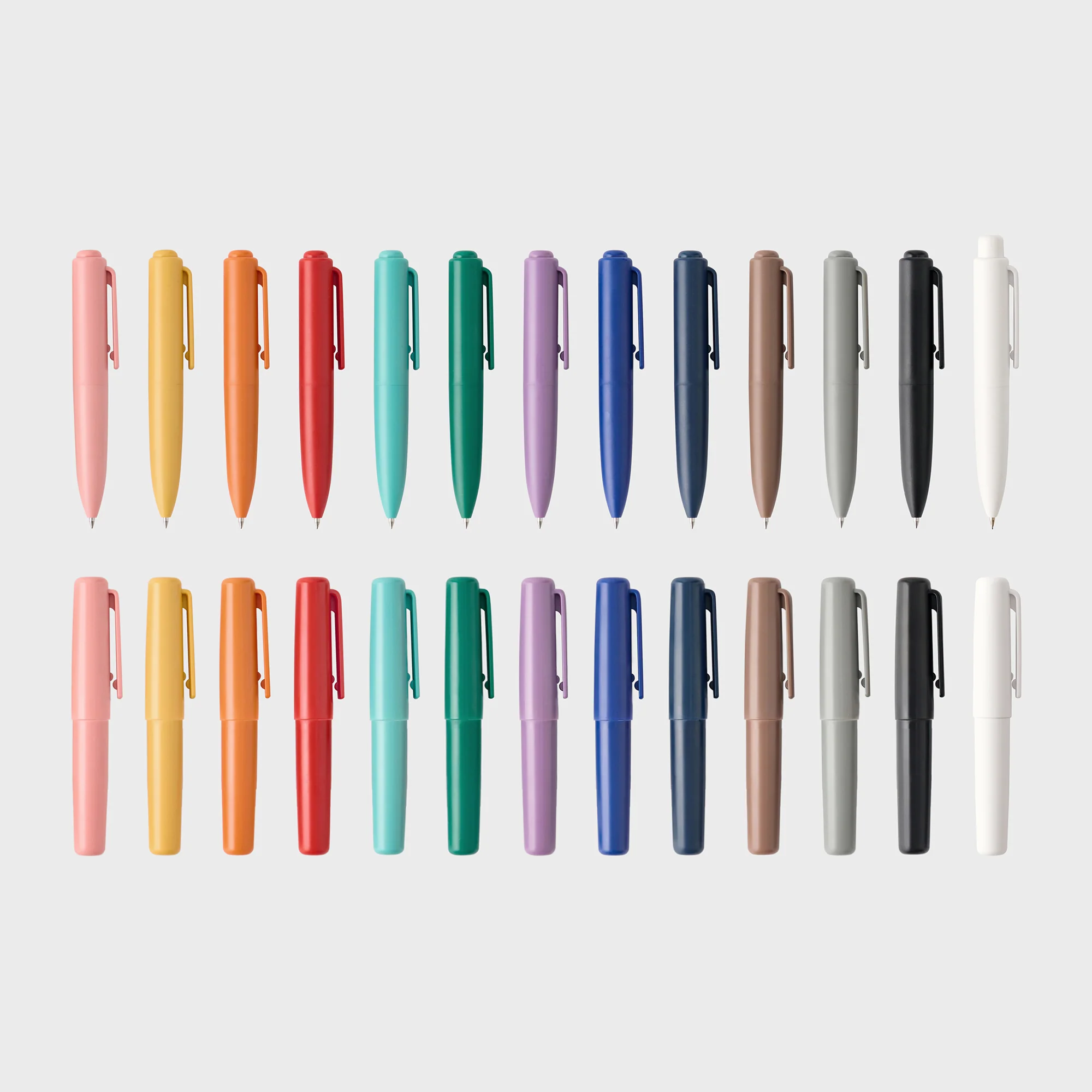 Compact Gel Ink Ballpoint Pen Knock Type 0.5 mm - Cyan - Image 10
