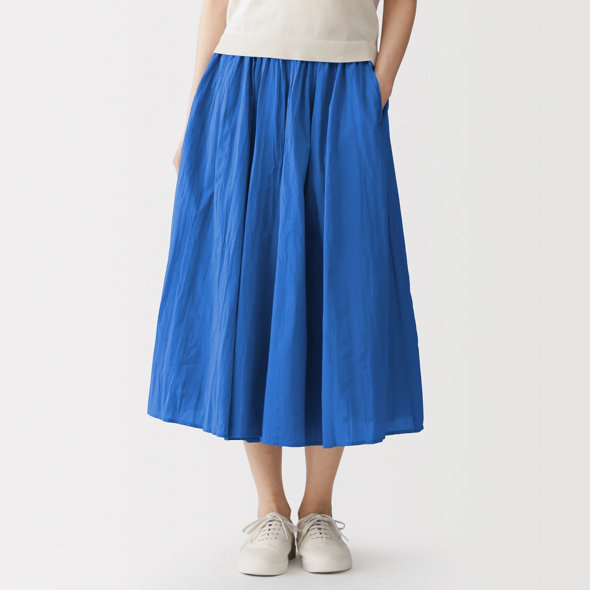 Cotton Crepe Skirt Pants - Image 16