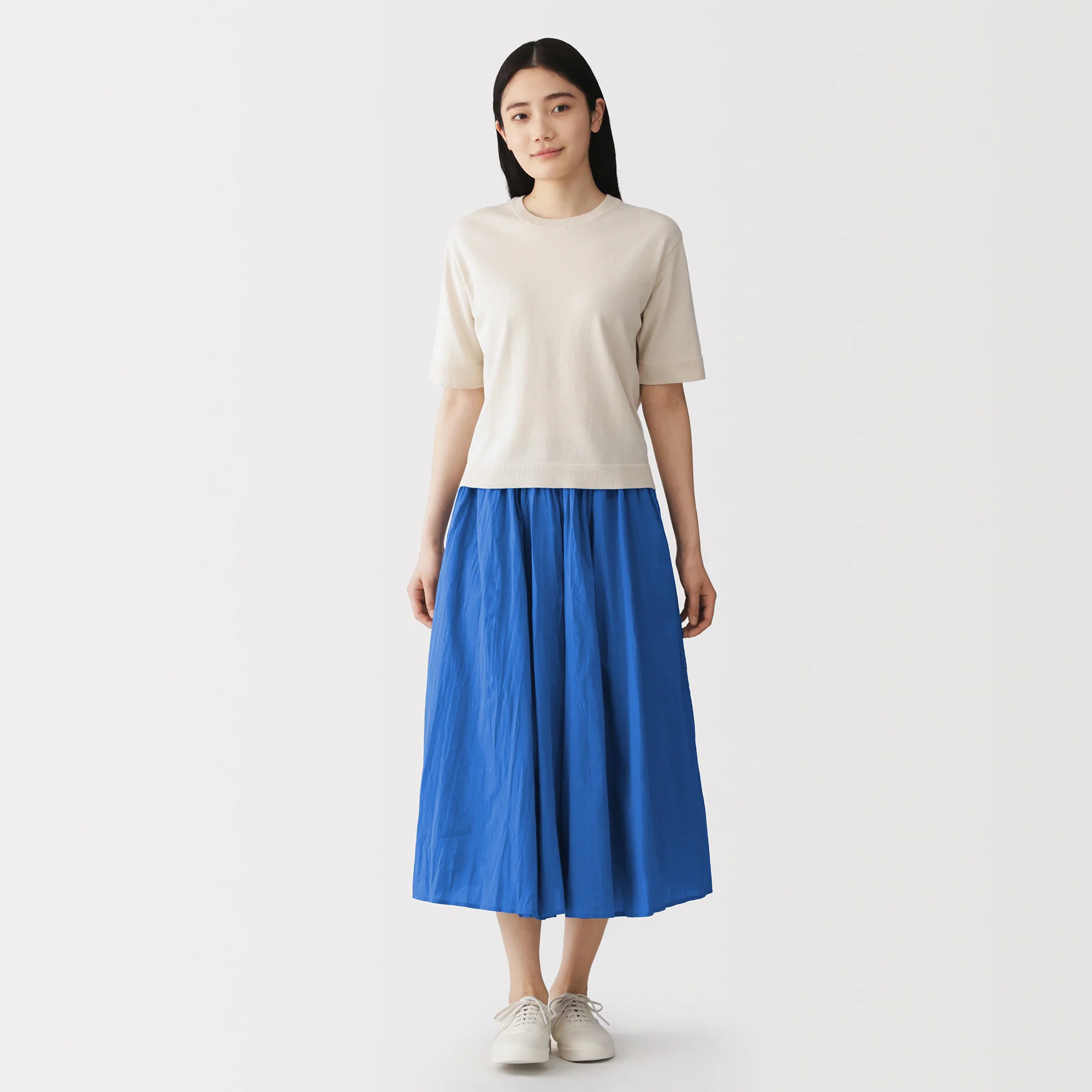 Cotton Crepe Skirt Pants - Image 17