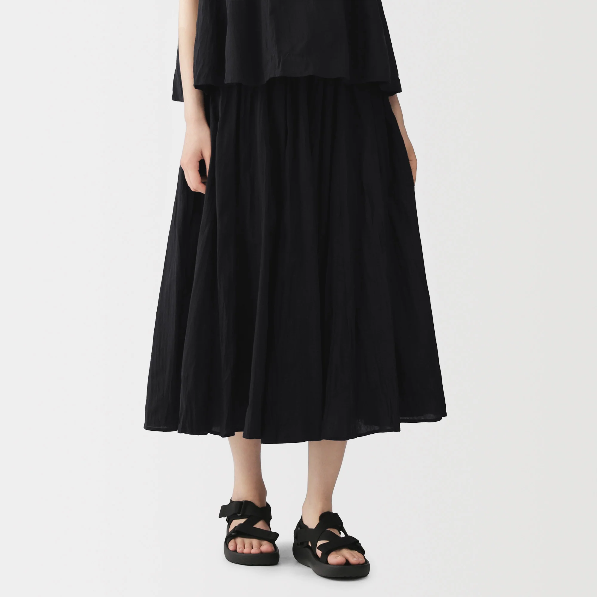 Cotton Crepe Skirt Pants - Image 27