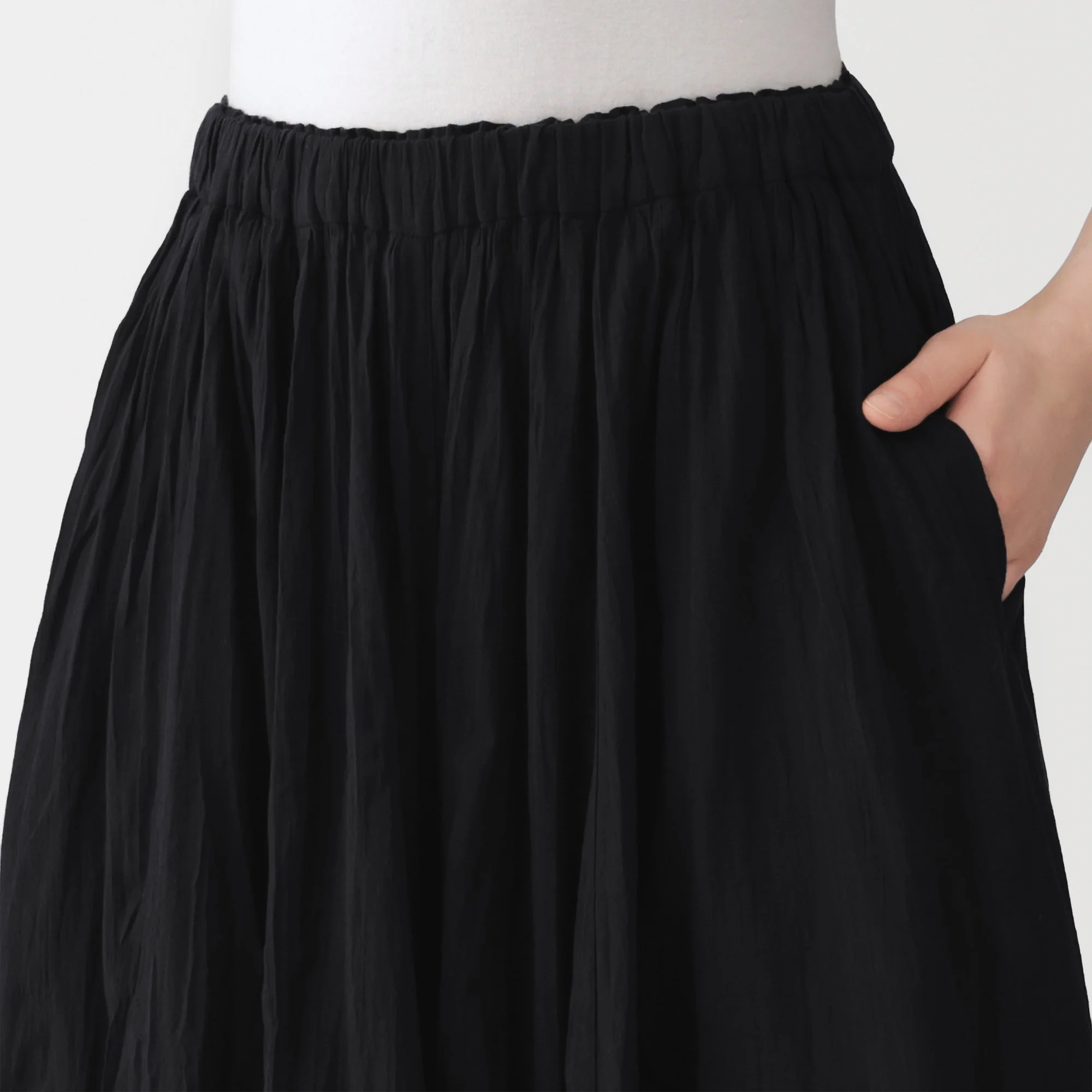 Cotton Crepe Skirt Pants - Image 8