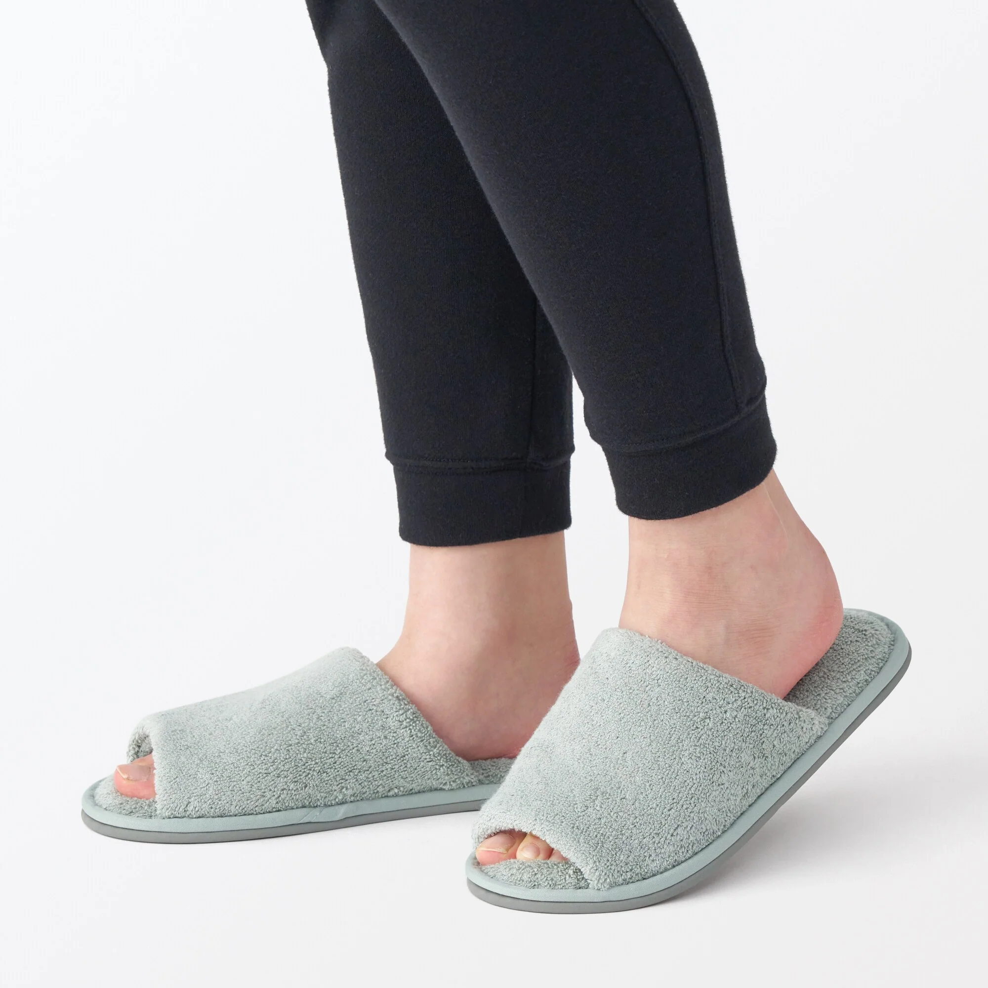 Cotton Pile Open Toe Slippers - Image 23