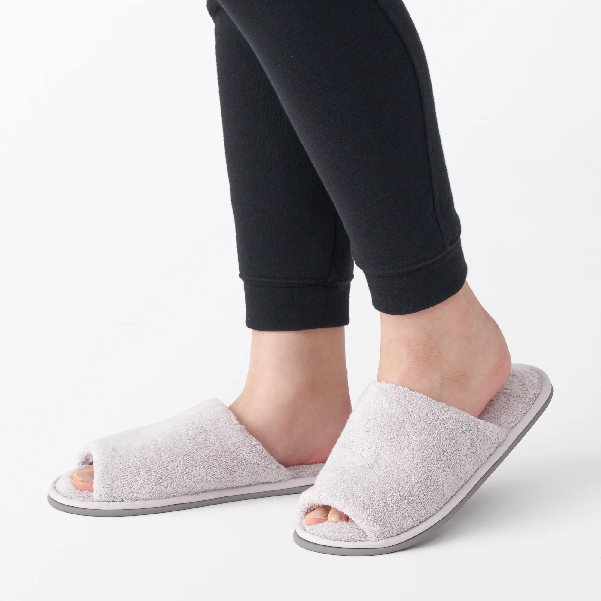 Cotton Pile Open Toe Slippers - Image 9