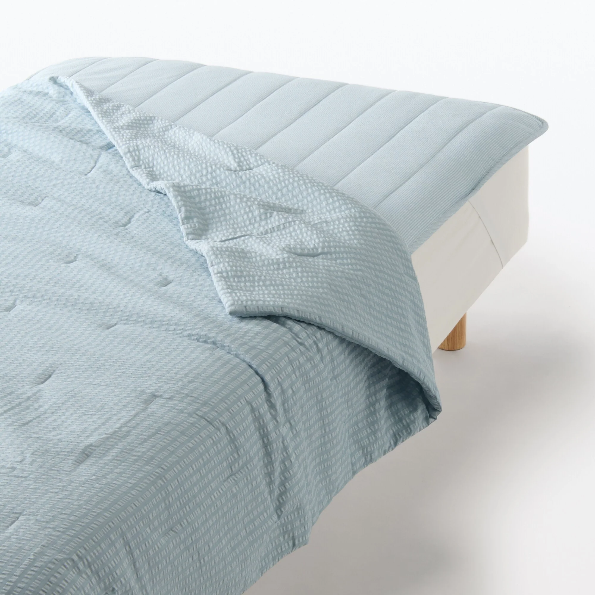 Cotton Seersucker Quilted Pad - Queen - Image 4