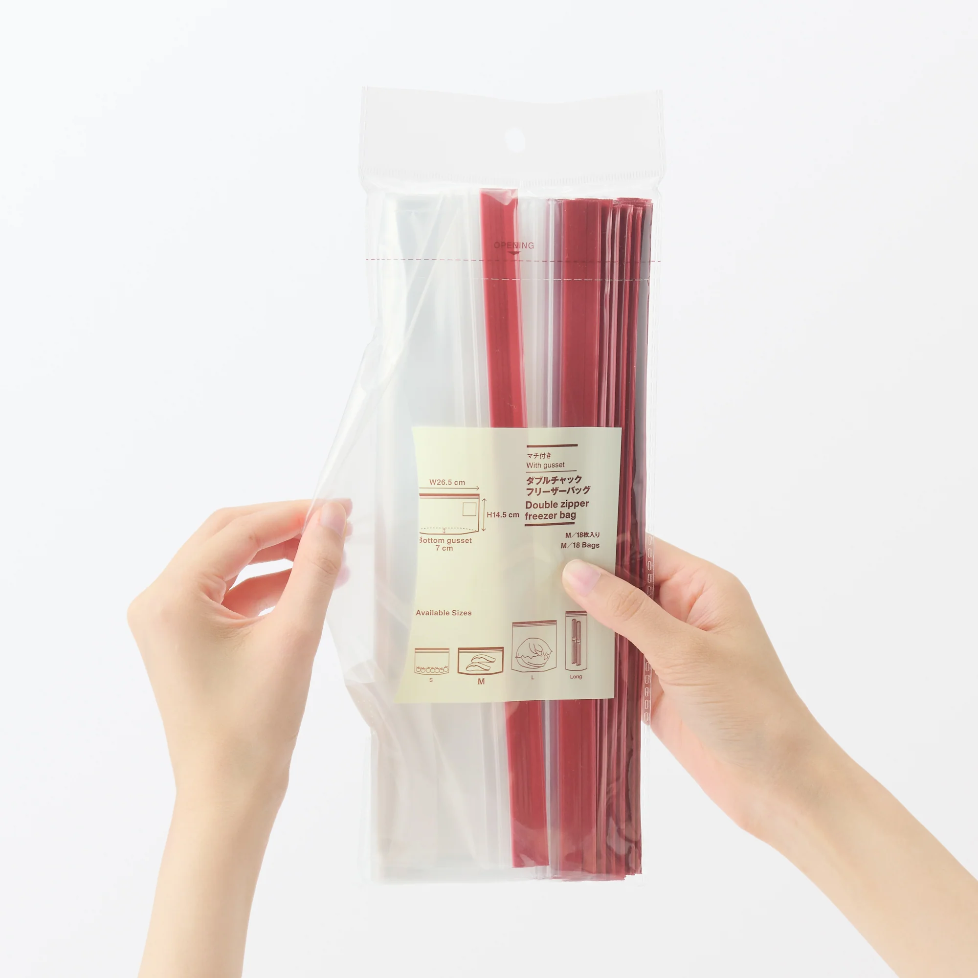 Double Zipper Freezer Bag - Medium (18 Pack) - Image 6
