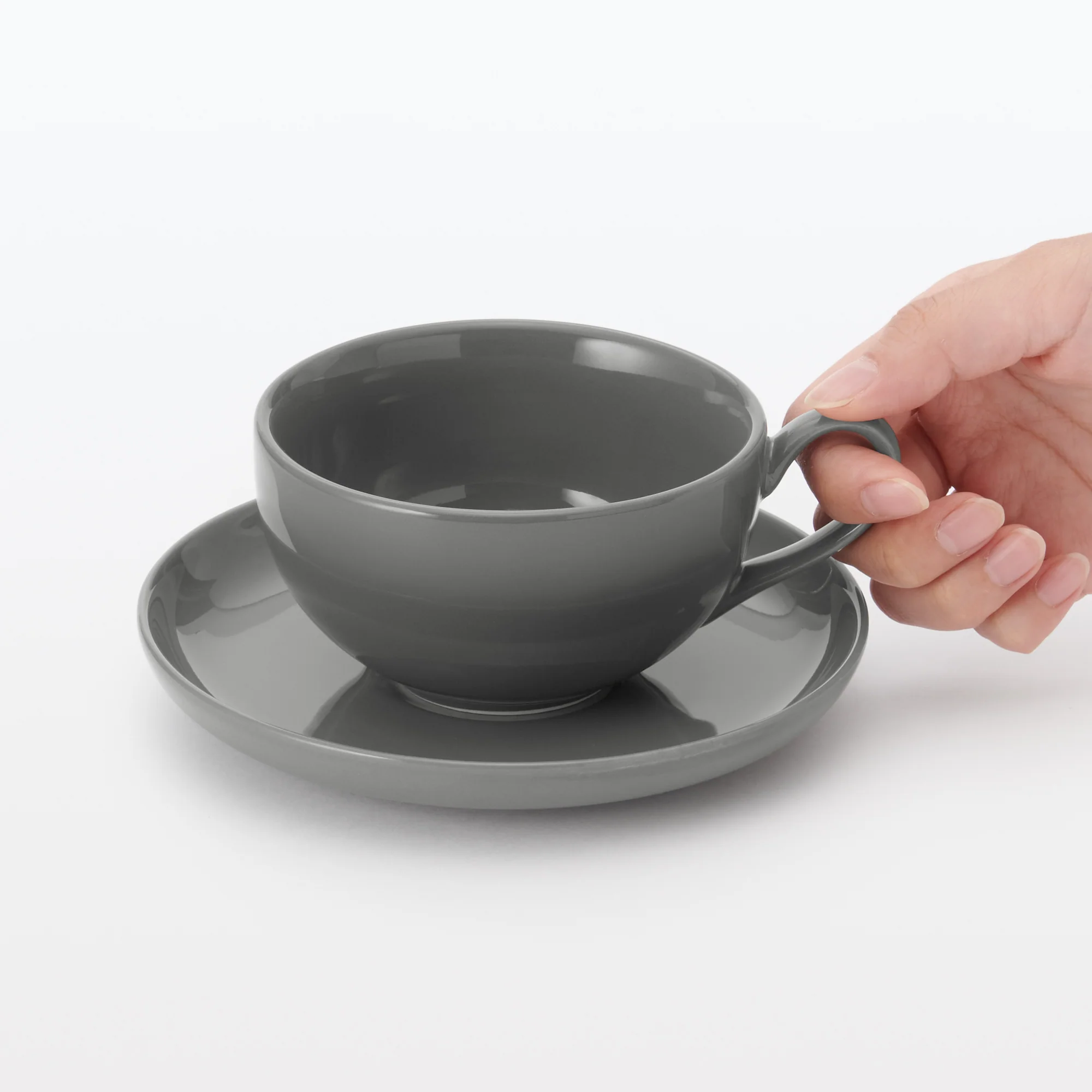 Everyday Tableware Tea Saucer - Grey - Image 6