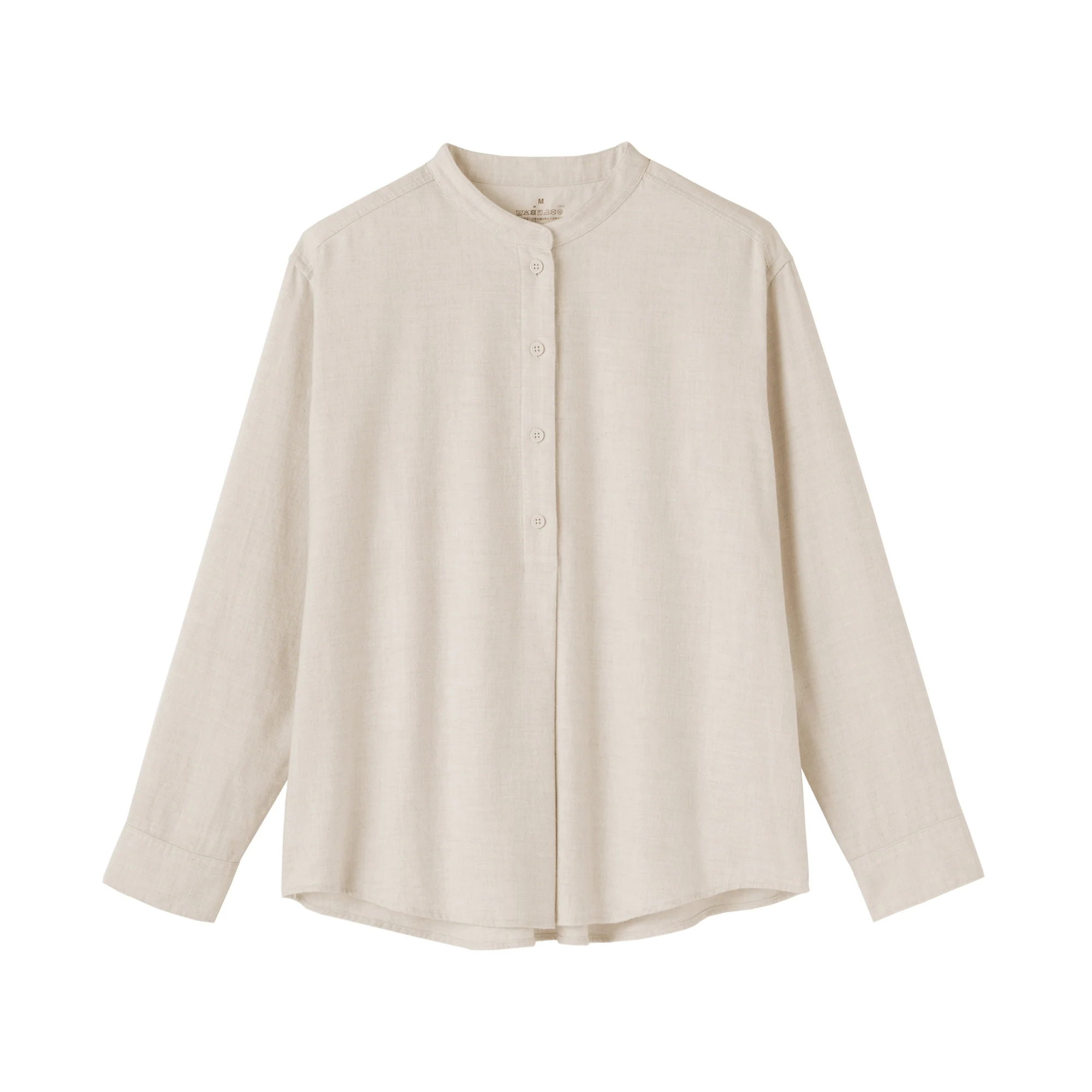 Flannel Stand Collar Blouse - Image 10