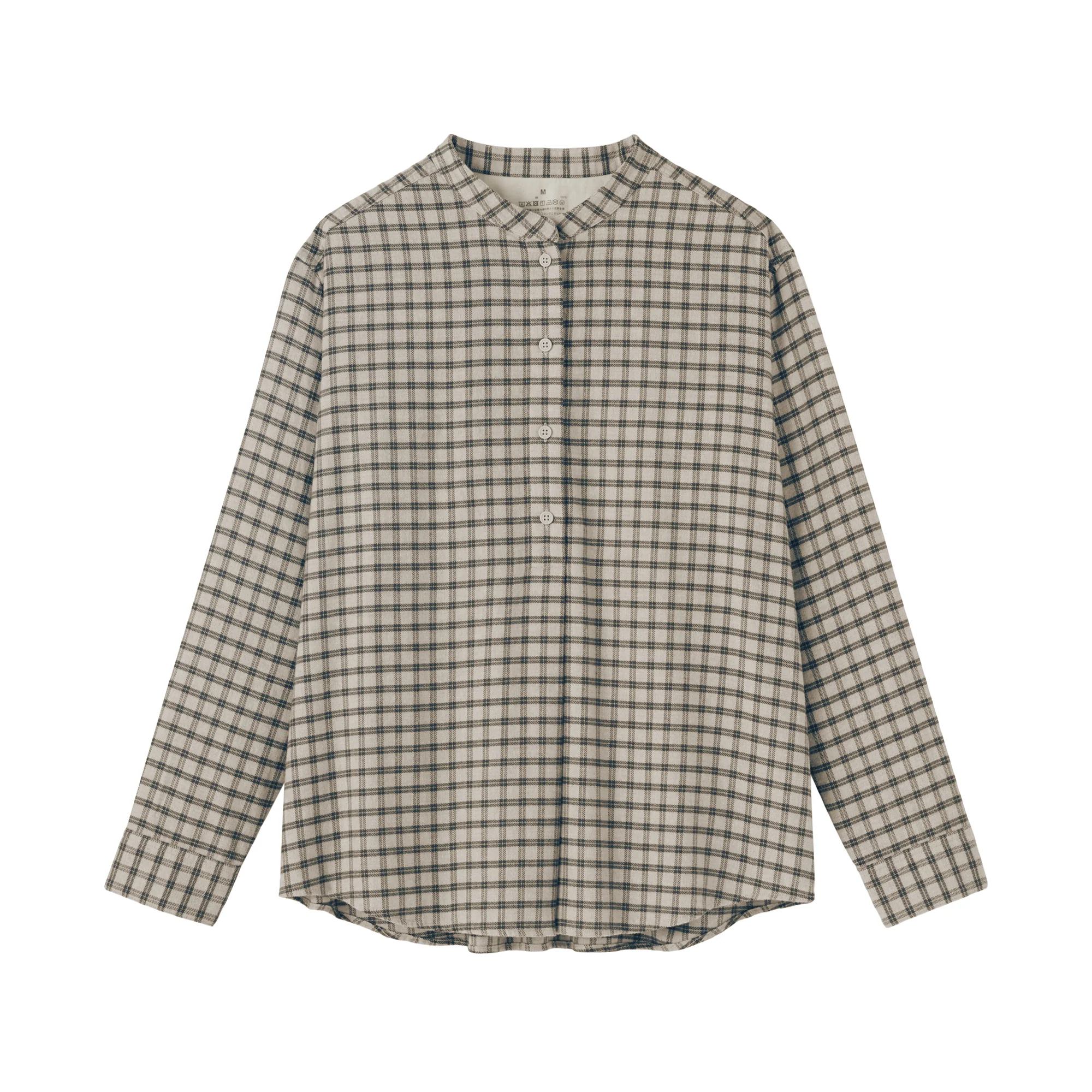 Flannel Stand Collar Blouse - Image 34