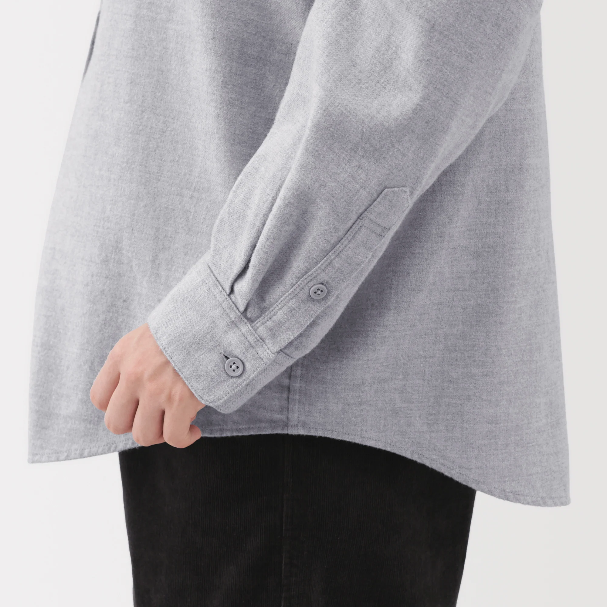 Flannel Stand Collar Blouse - Image 40