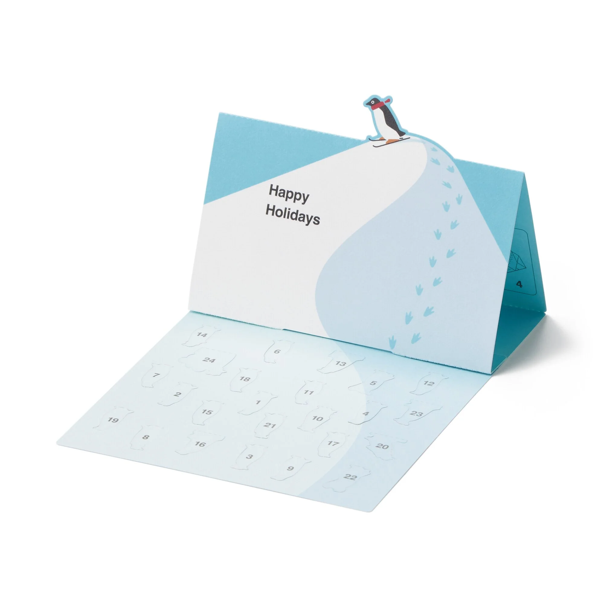 Fun-to-Flip Countdown Card - Penguins