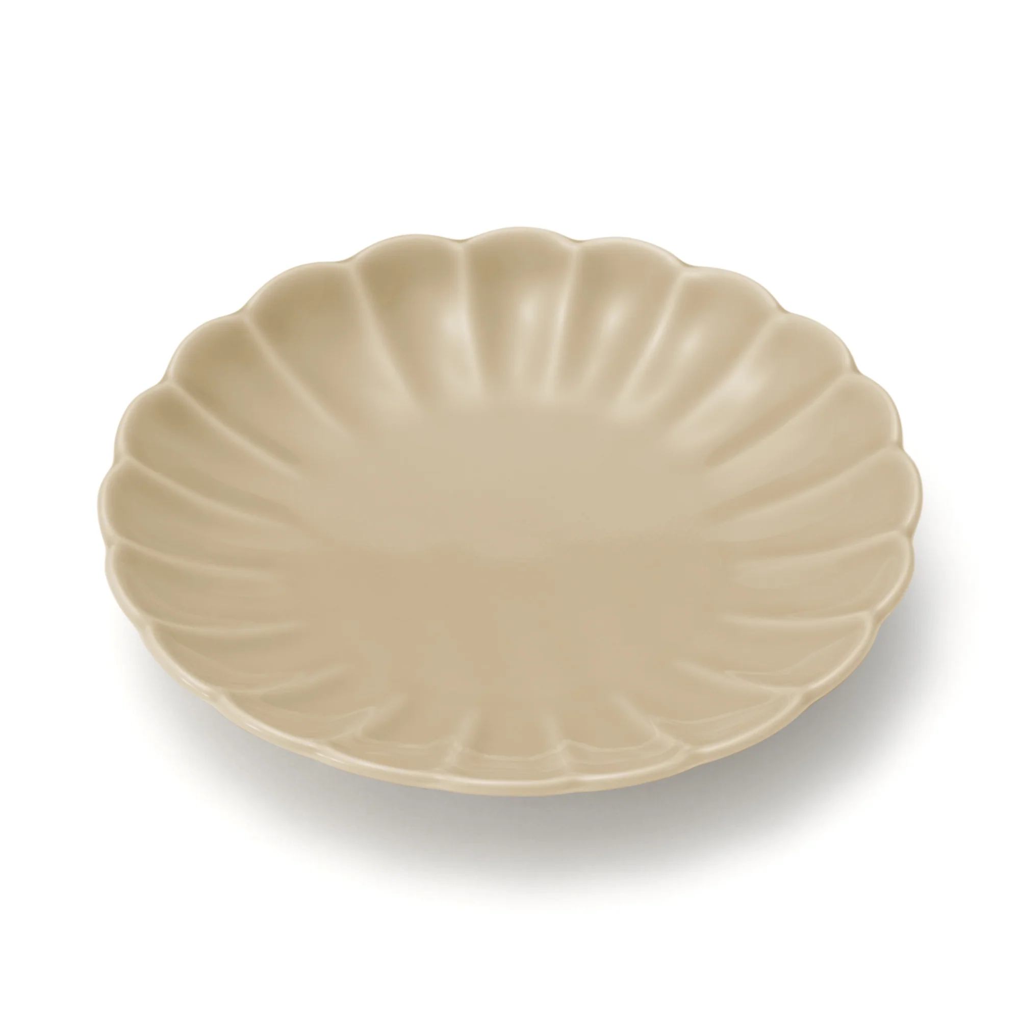 Hasami Ware Lucky Small Plate - Chrysanthemum - Steamed Chestnut