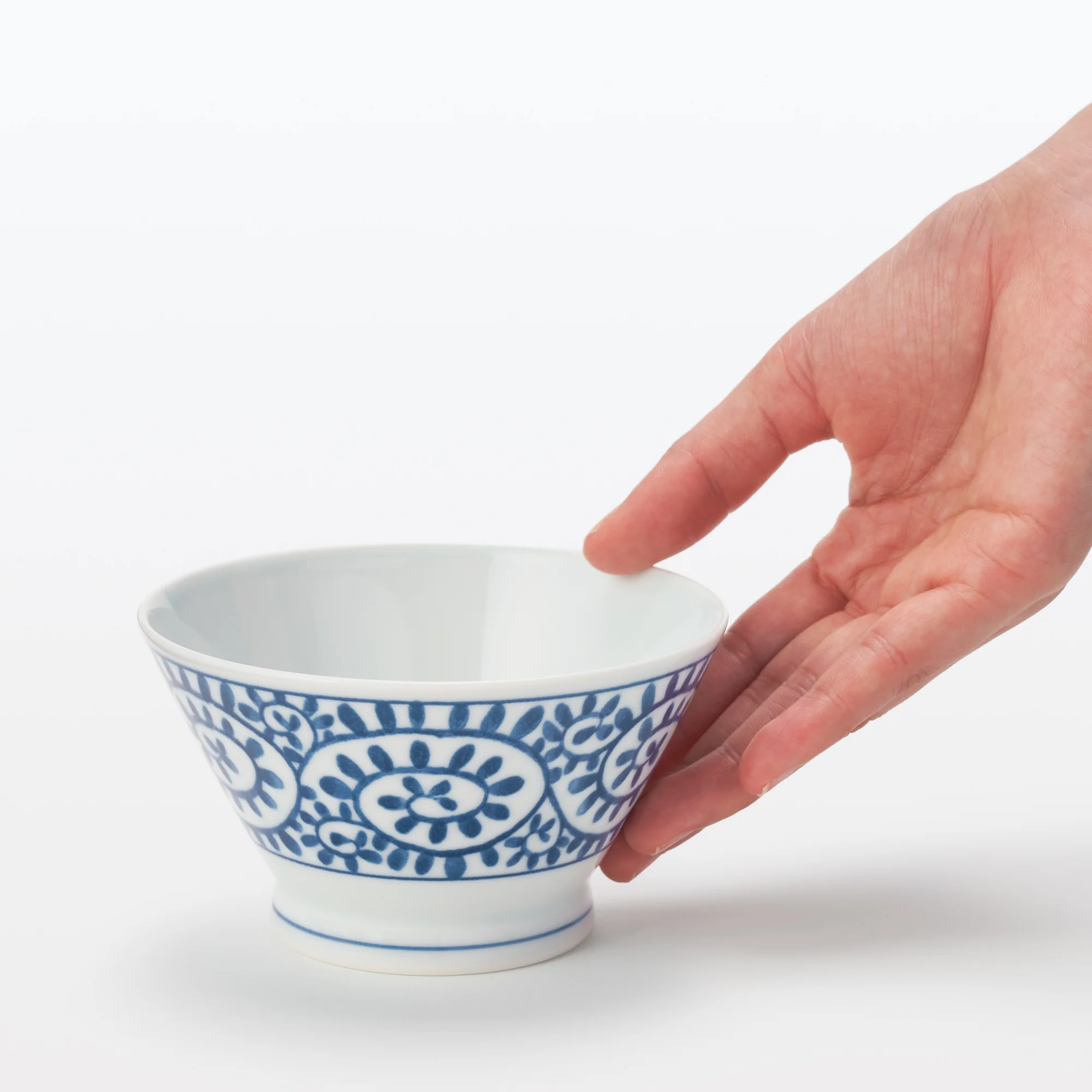 Hasami Ware Rice Bowl - Arabesque Pattern - Small - Image 6