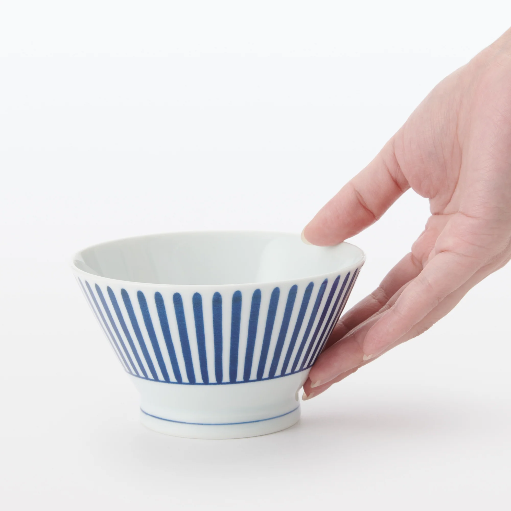 Hasami Ware Rice Bowl - Stripes Pattern - Image 7