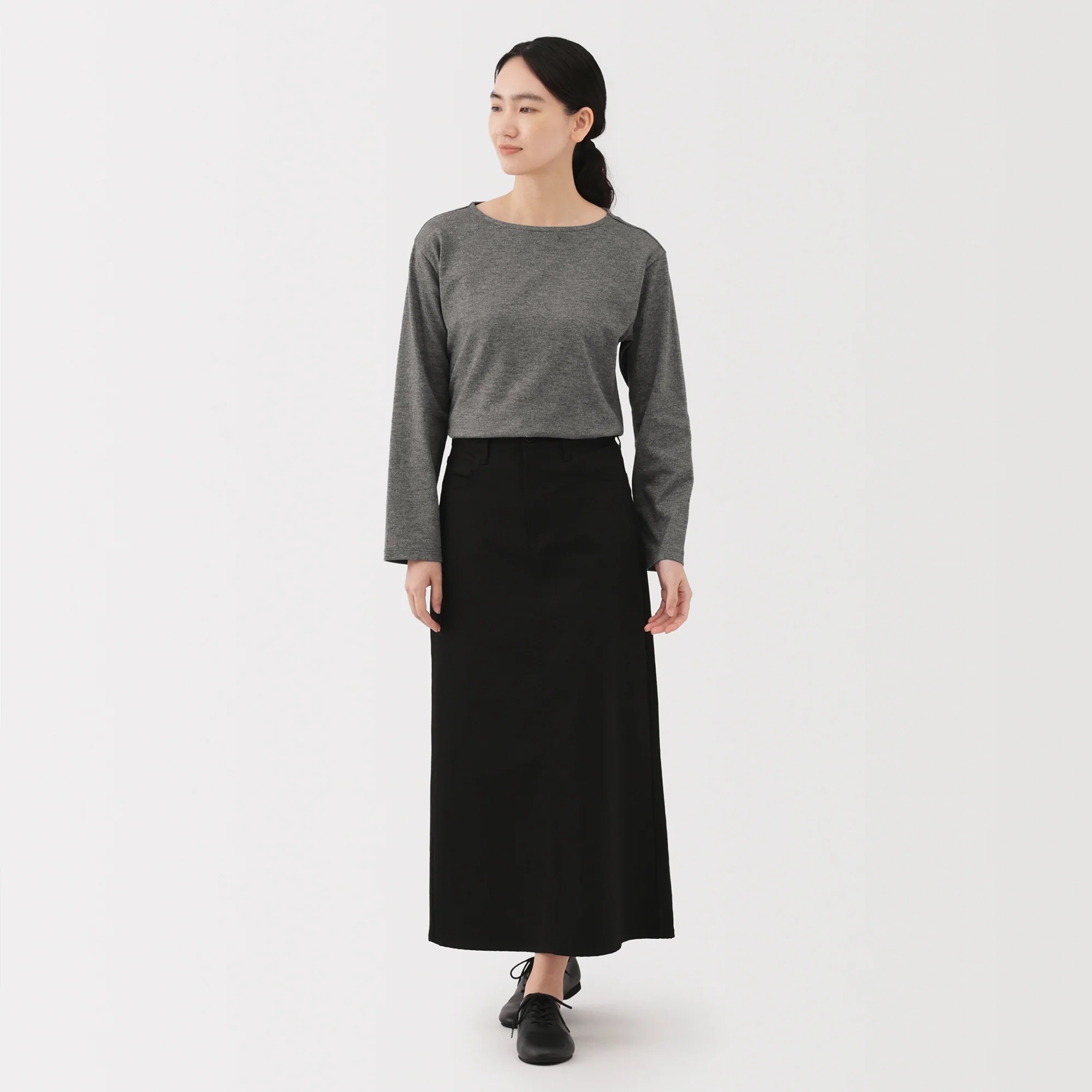 Heavyweight Cotton Boat Neck T-Shirt - Image 4