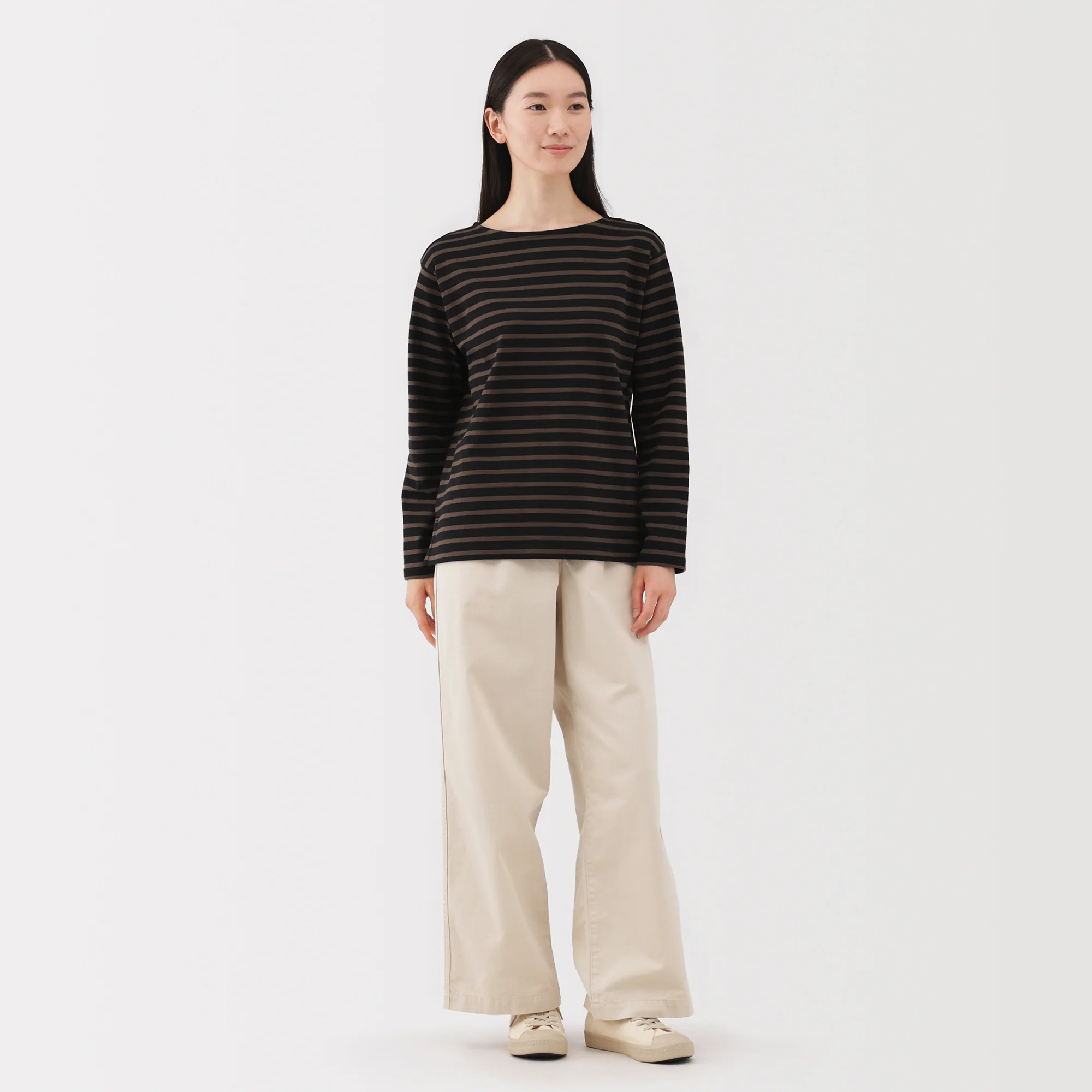 Heavyweight Cotton Boat Neck T-Shirt - Image 44