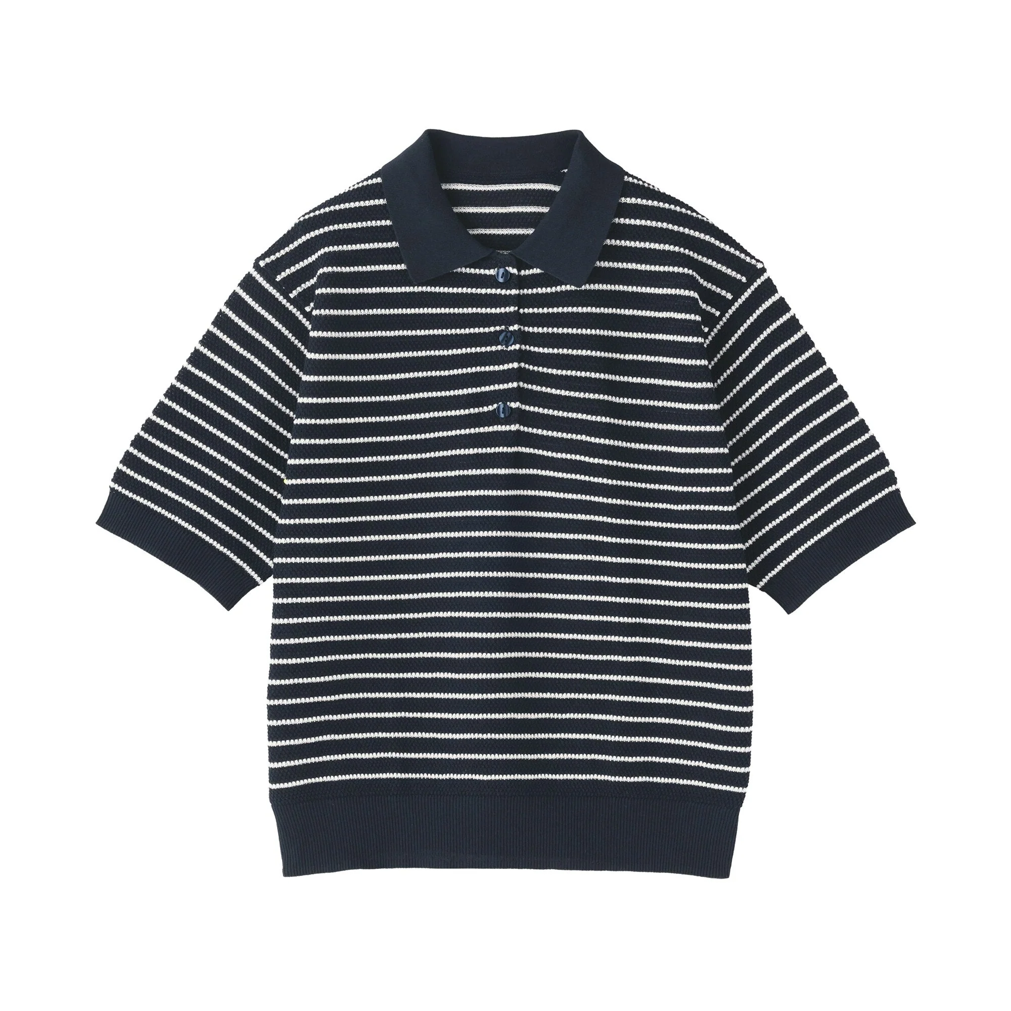 High-Twist Cotton Polo Sweater - Image 2