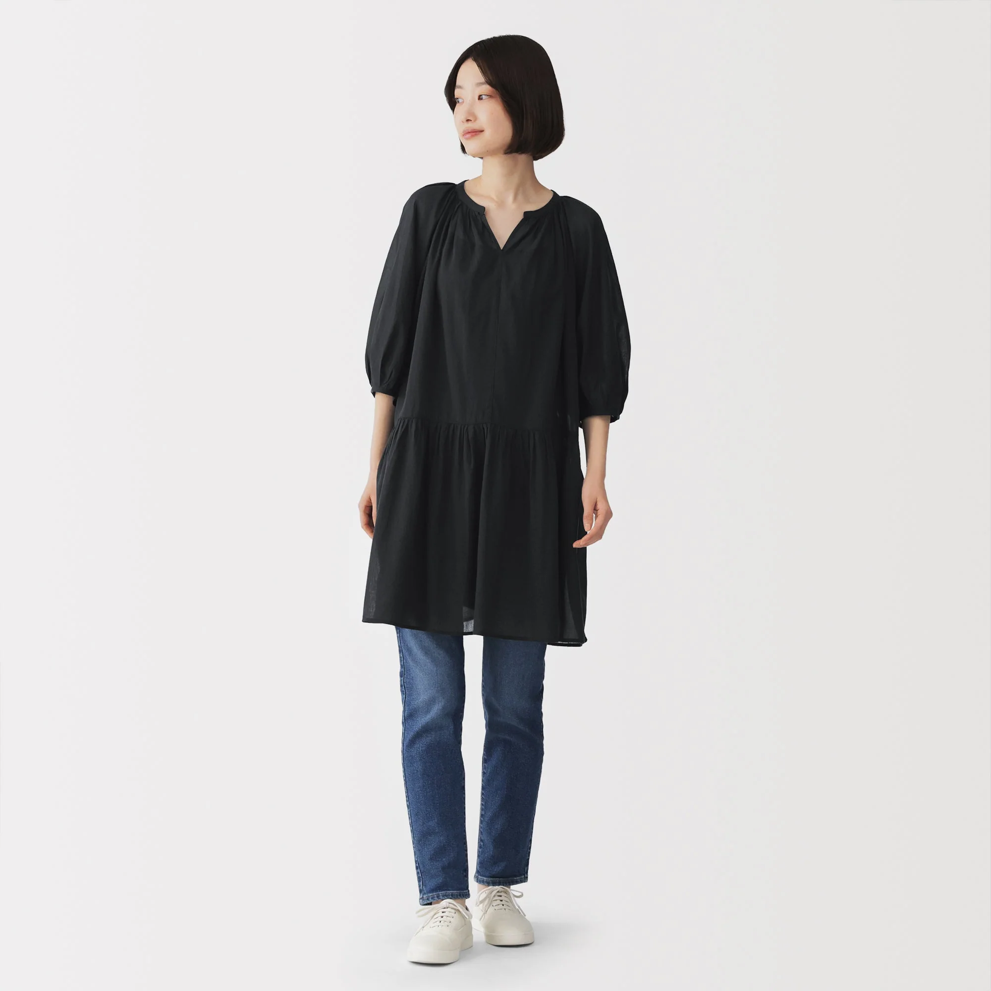 High-Twist Cotton Sheer Dress - Image 11