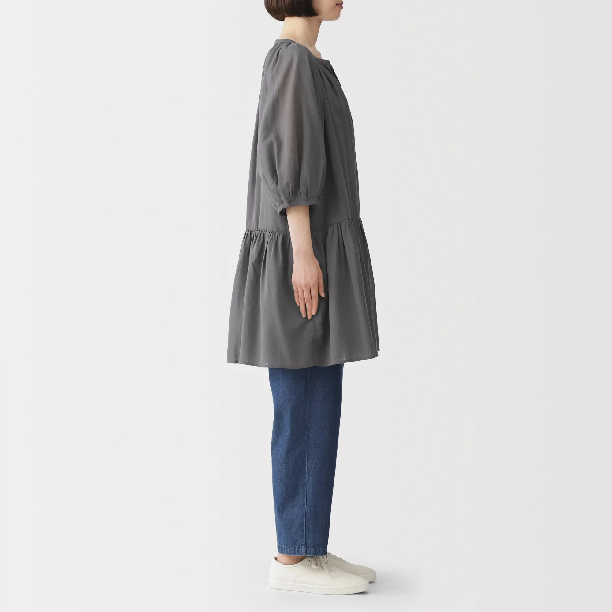 High-Twist Cotton Sheer Dress - Image 20