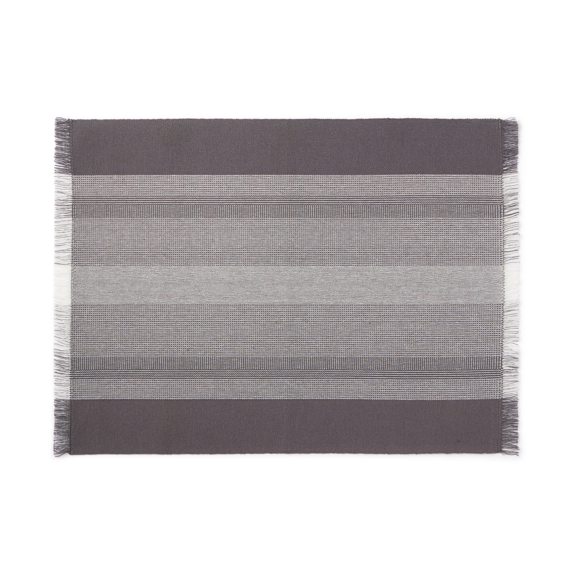 Indian Cotton Rib Placemat - Charcoal Grey