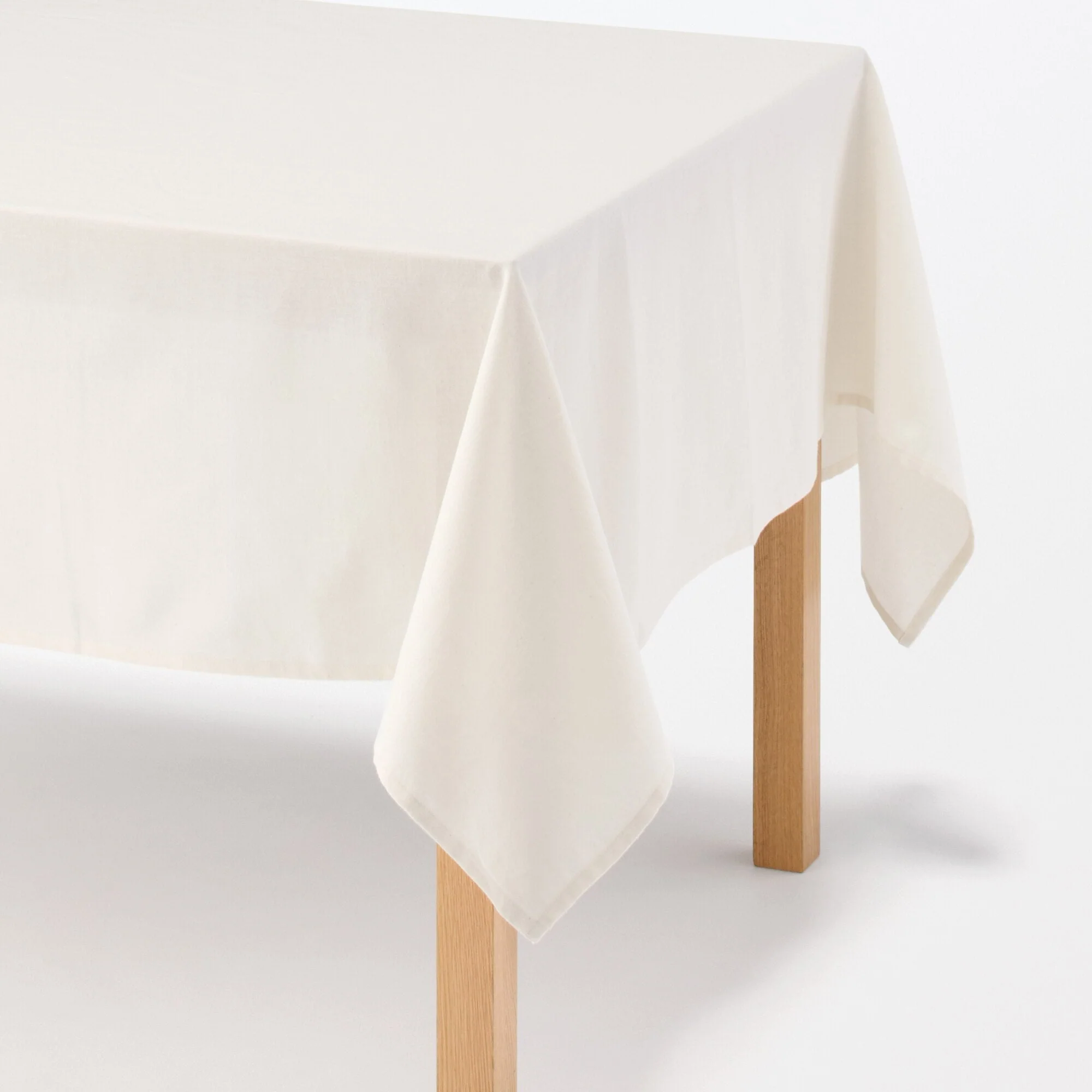 Indian Cotton Tablecloth - Natural - Image 2