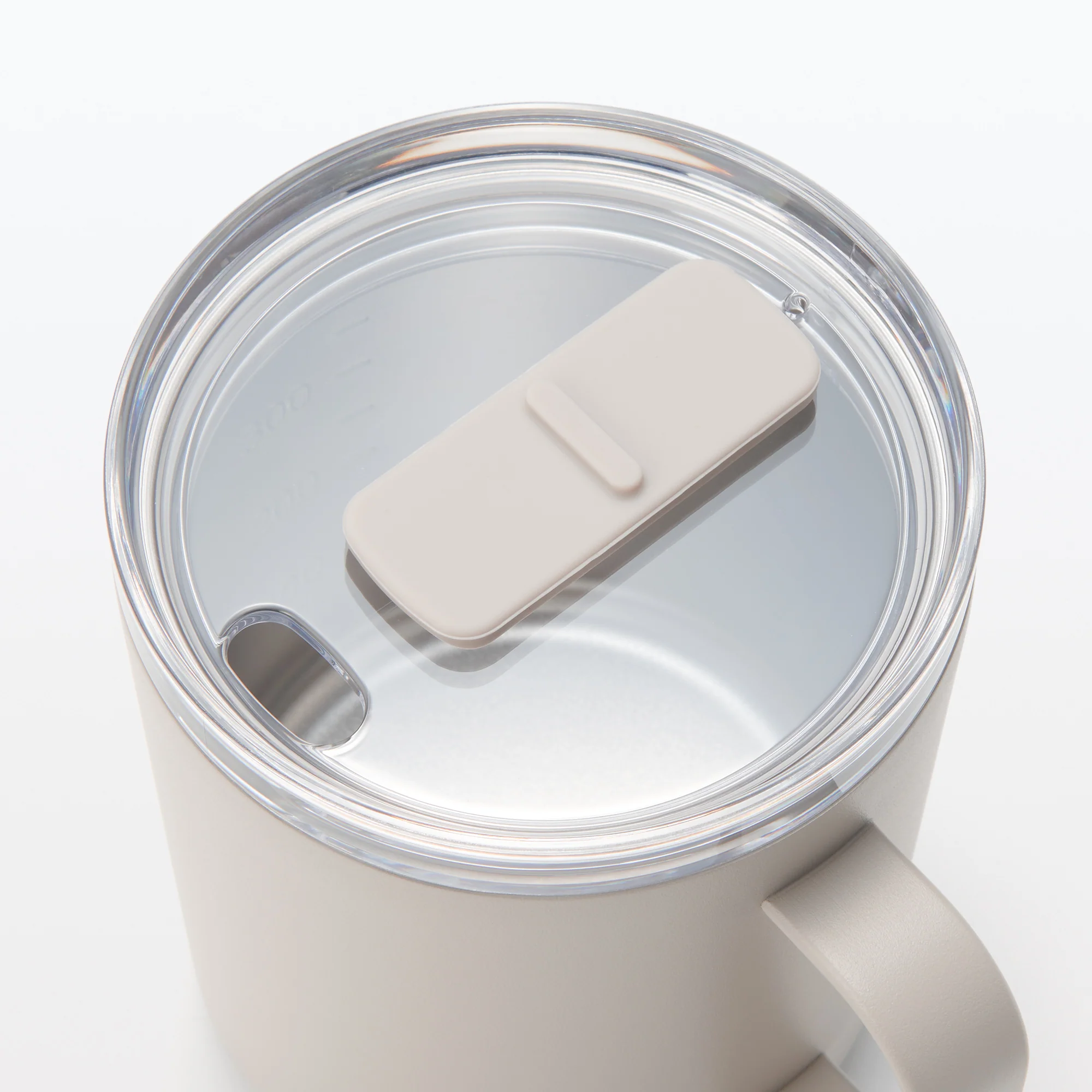 Insulated Travel Mug with Measurements 400 ml - Grey Beige - Image 6