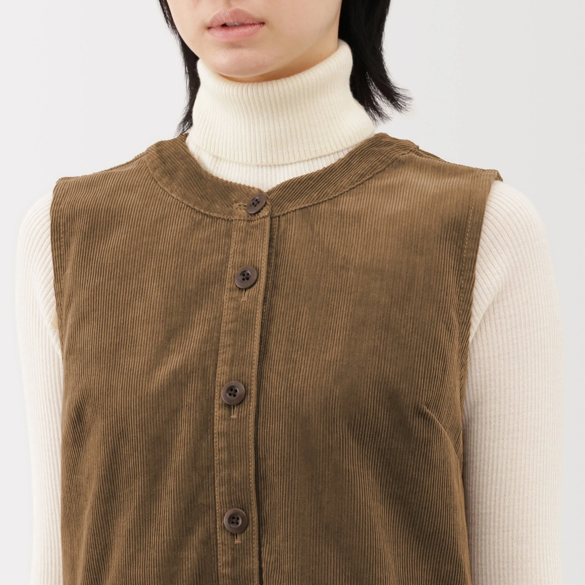 Kapok Blend Corduroy Jumper Dress - Image 23