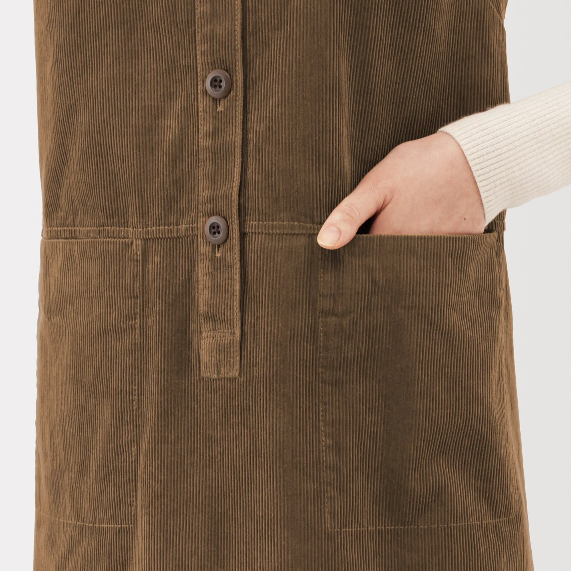 Kapok Blend Corduroy Jumper Dress - Image 8