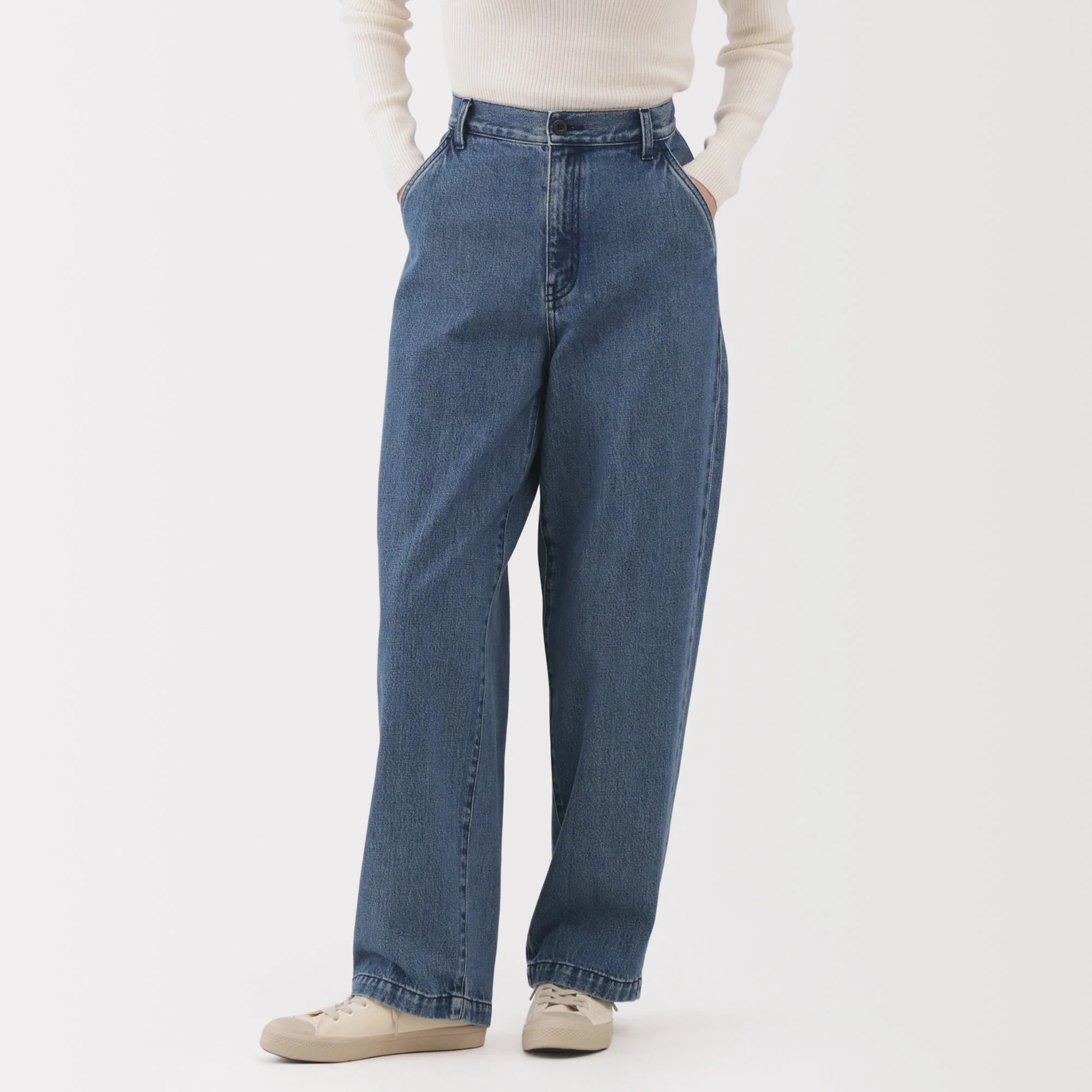 Kapok Denim Wide Tapered Pants
