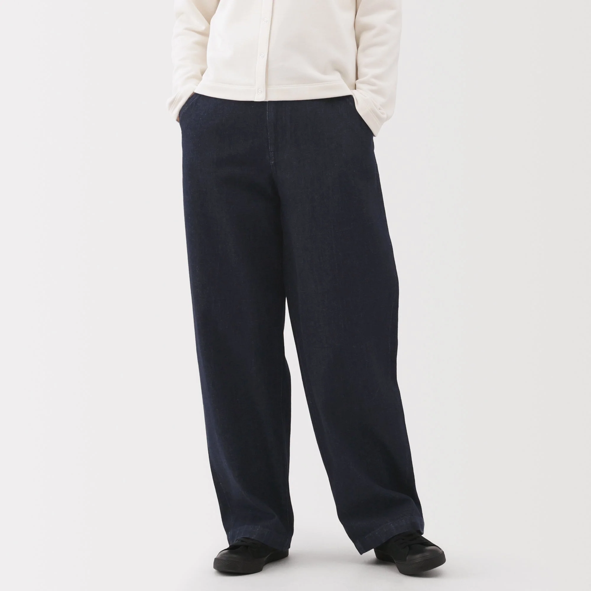 Kapok Denim Wide Tapered Pants - Image 12