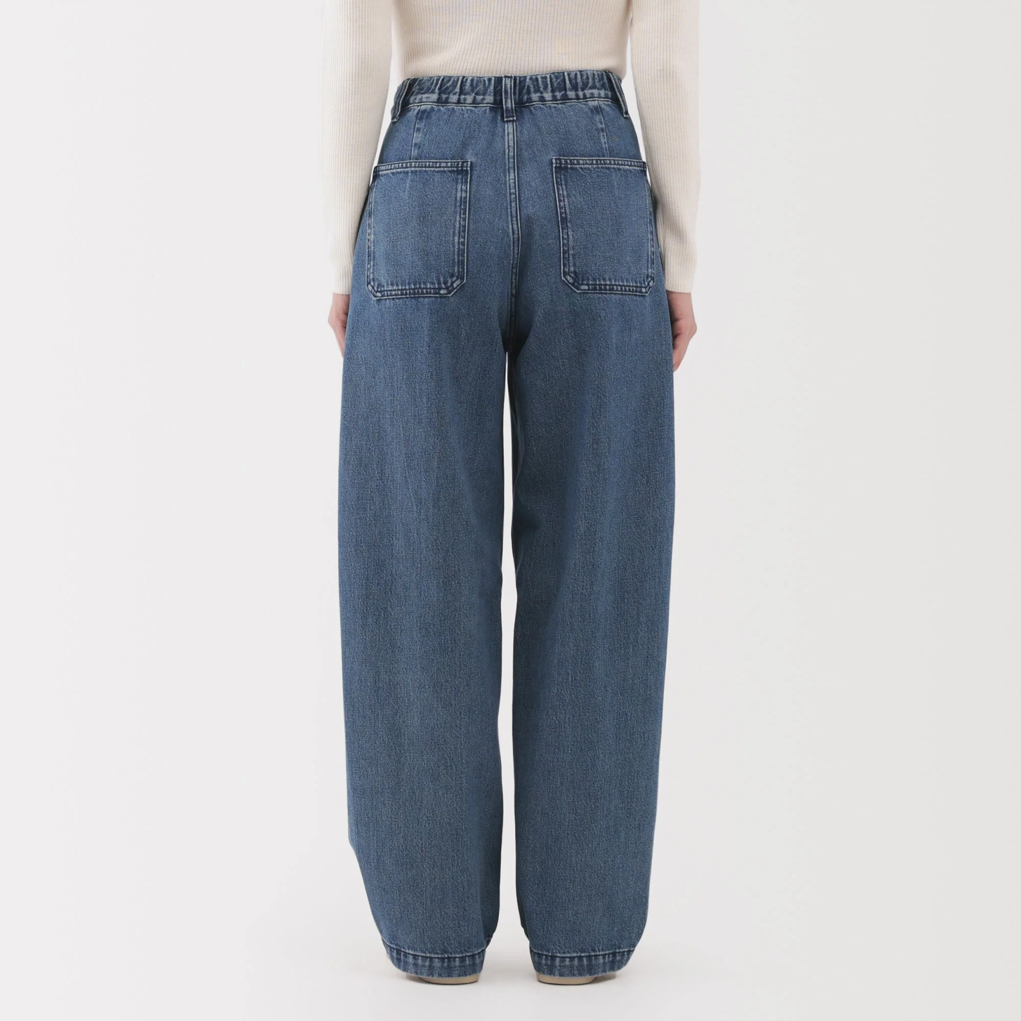 Kapok Denim Wide Tapered Pants - Image 15