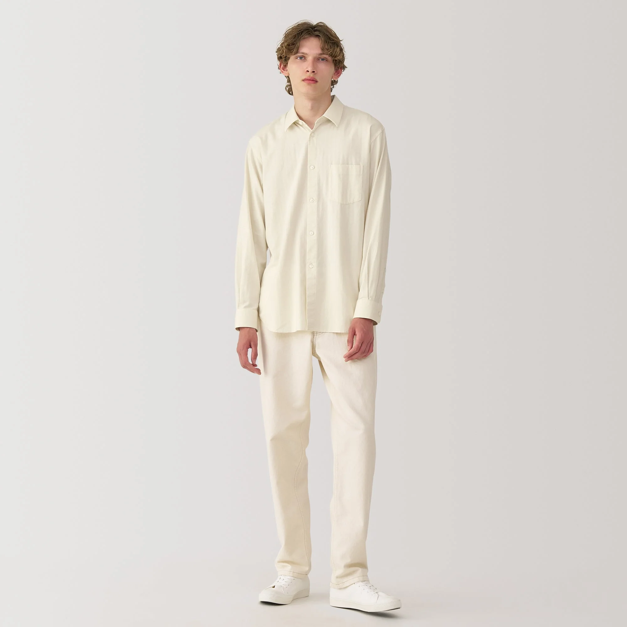 Labo Men's Brushed Cotton Twill Regular Collar Shirt - Image 11