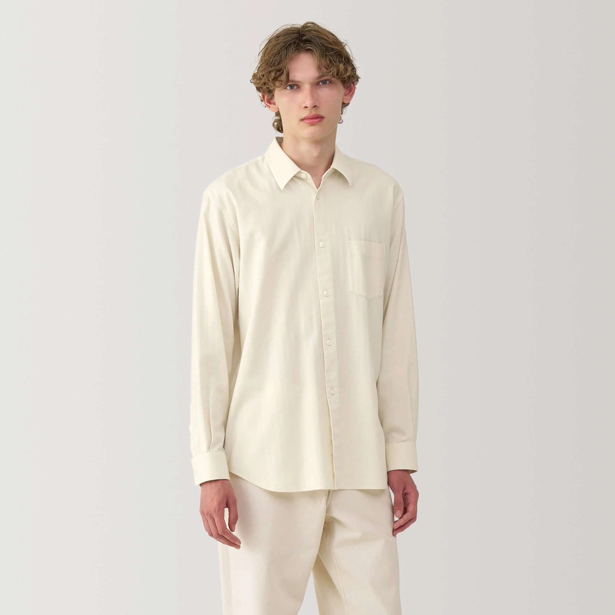 Labo Men's Brushed Cotton Twill Regular Collar Shirt - Image 12