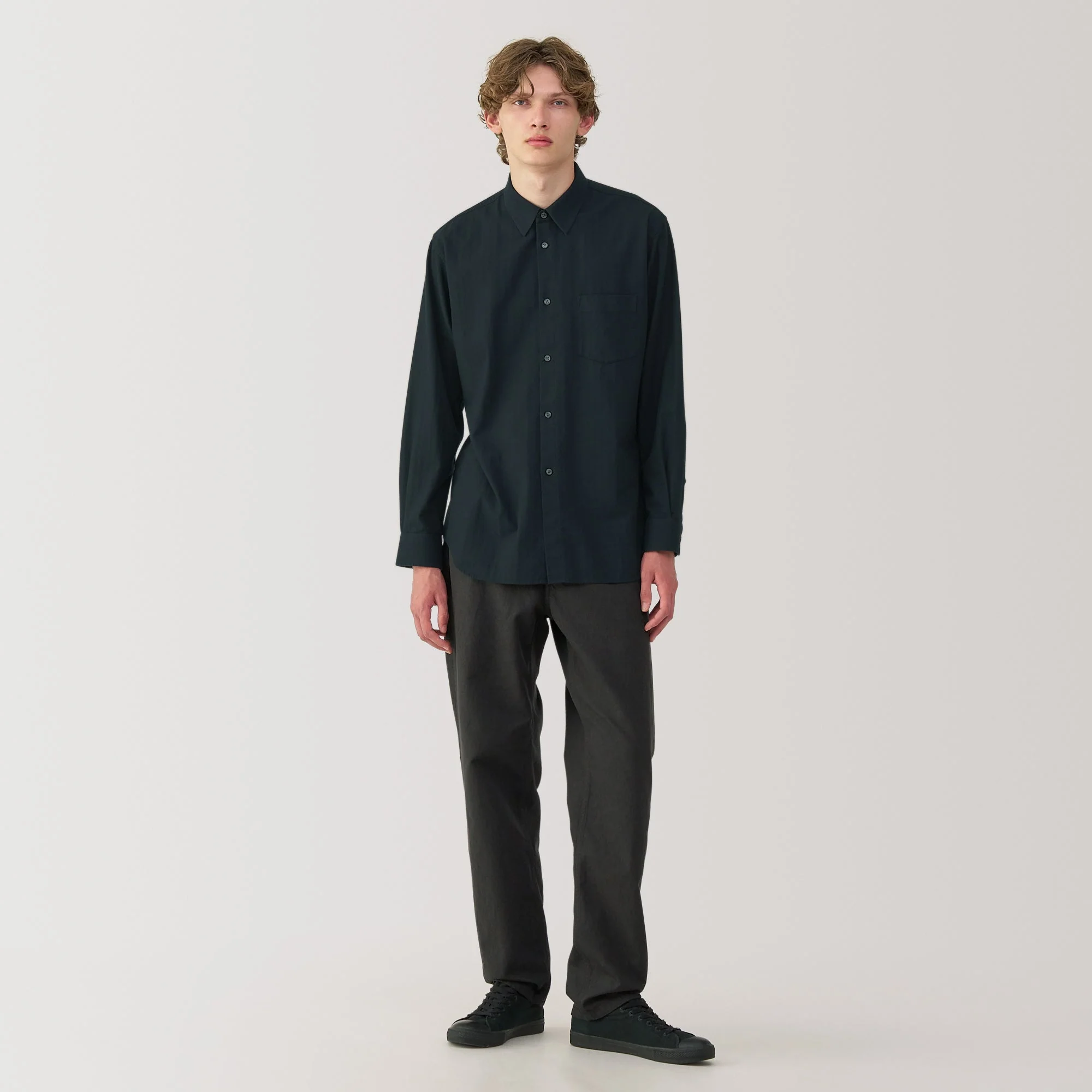 Labo Men's Brushed Cotton Twill Regular Collar Shirt - Image 3