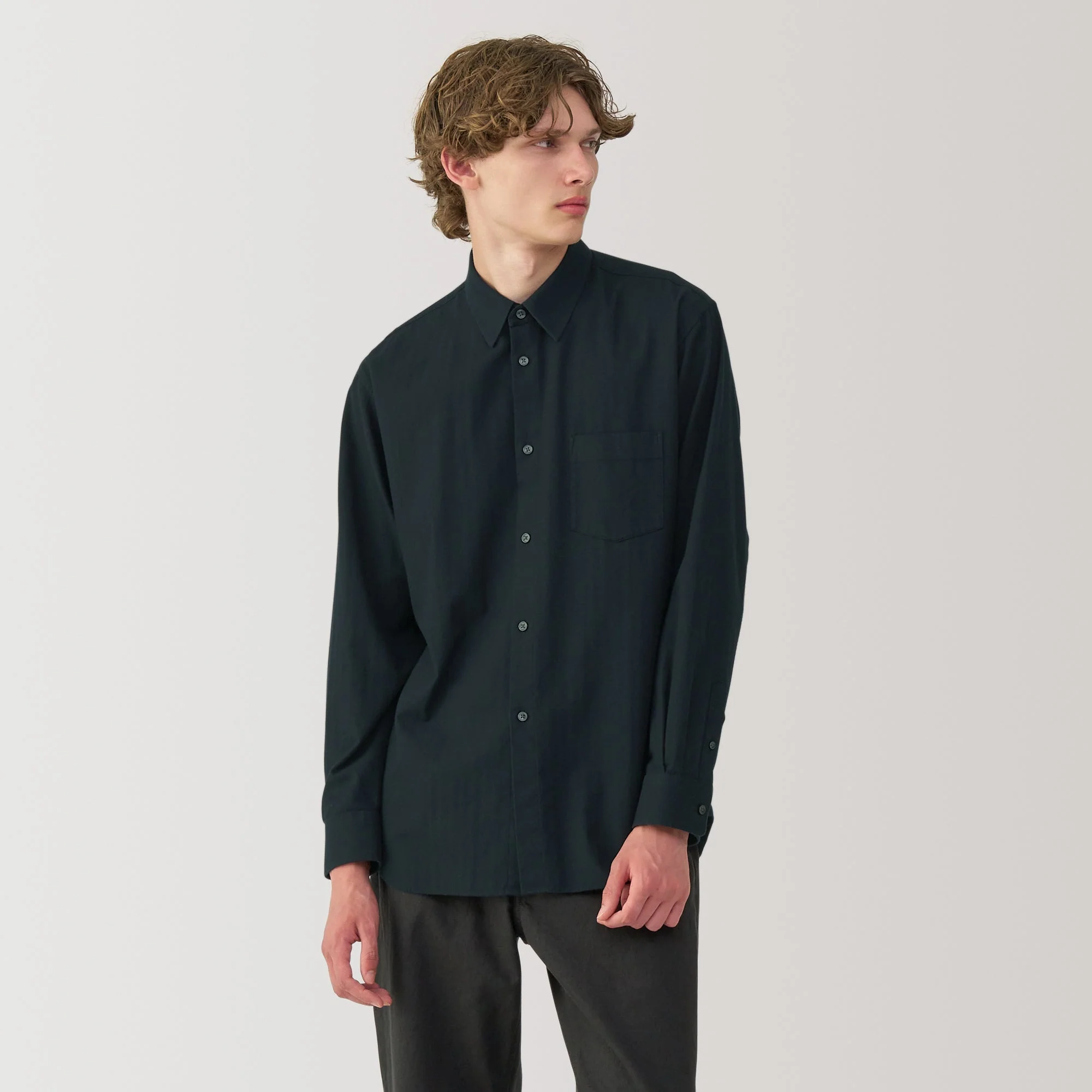 Labo Men's Brushed Cotton Twill Regular Collar Shirt - Image 4