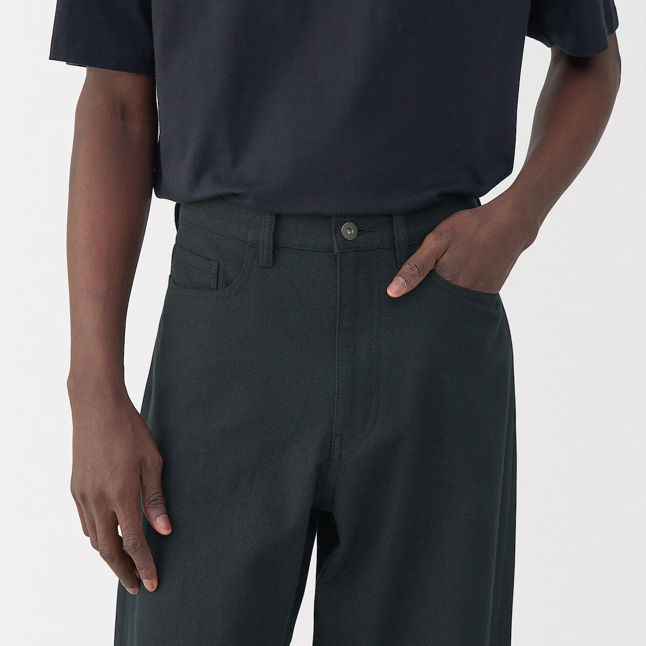 Labo Men's Washi Blend Twill 5-Pocket Wide Pants (L32") - Image 7