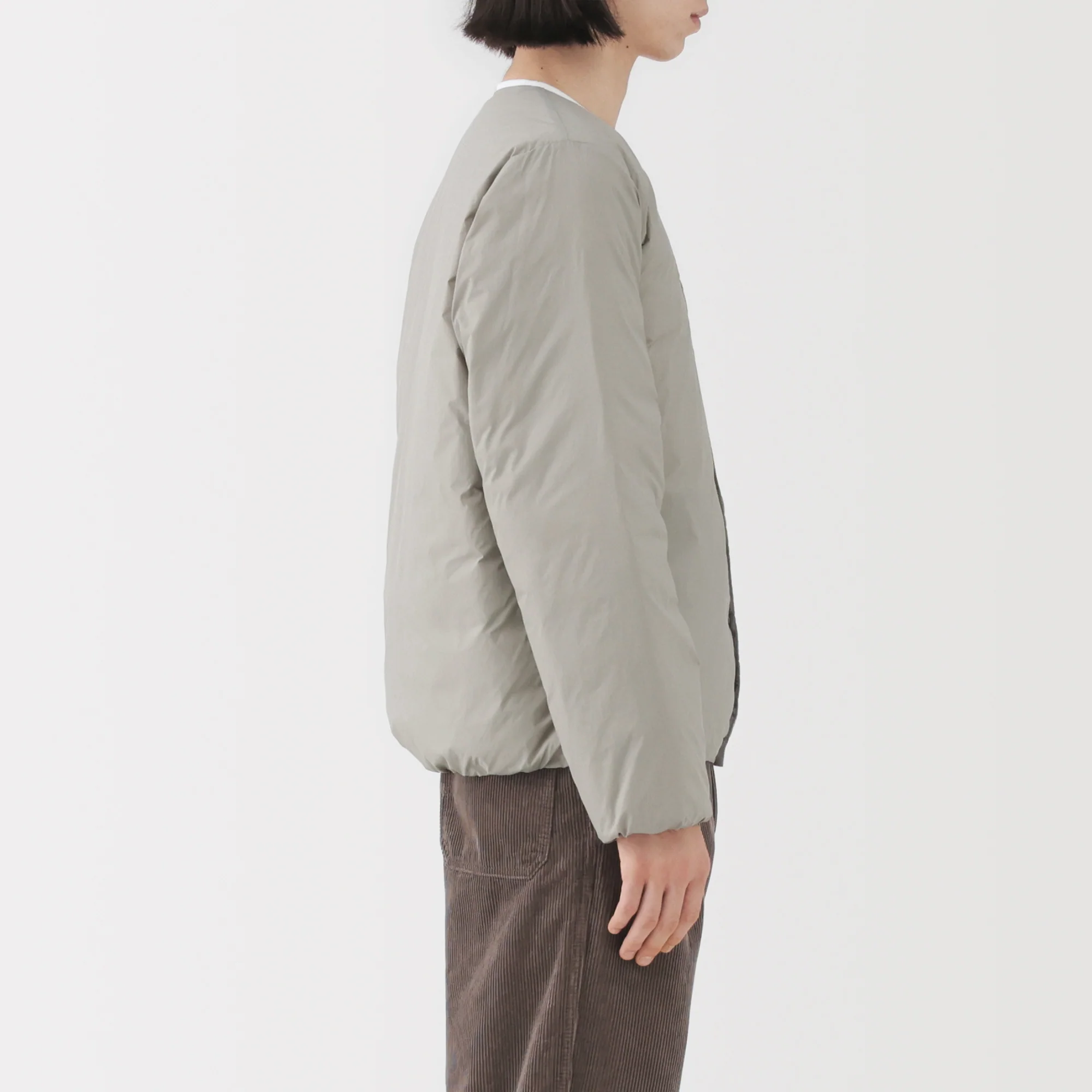 Lightweight Down Collarless Jacket - Image 15
