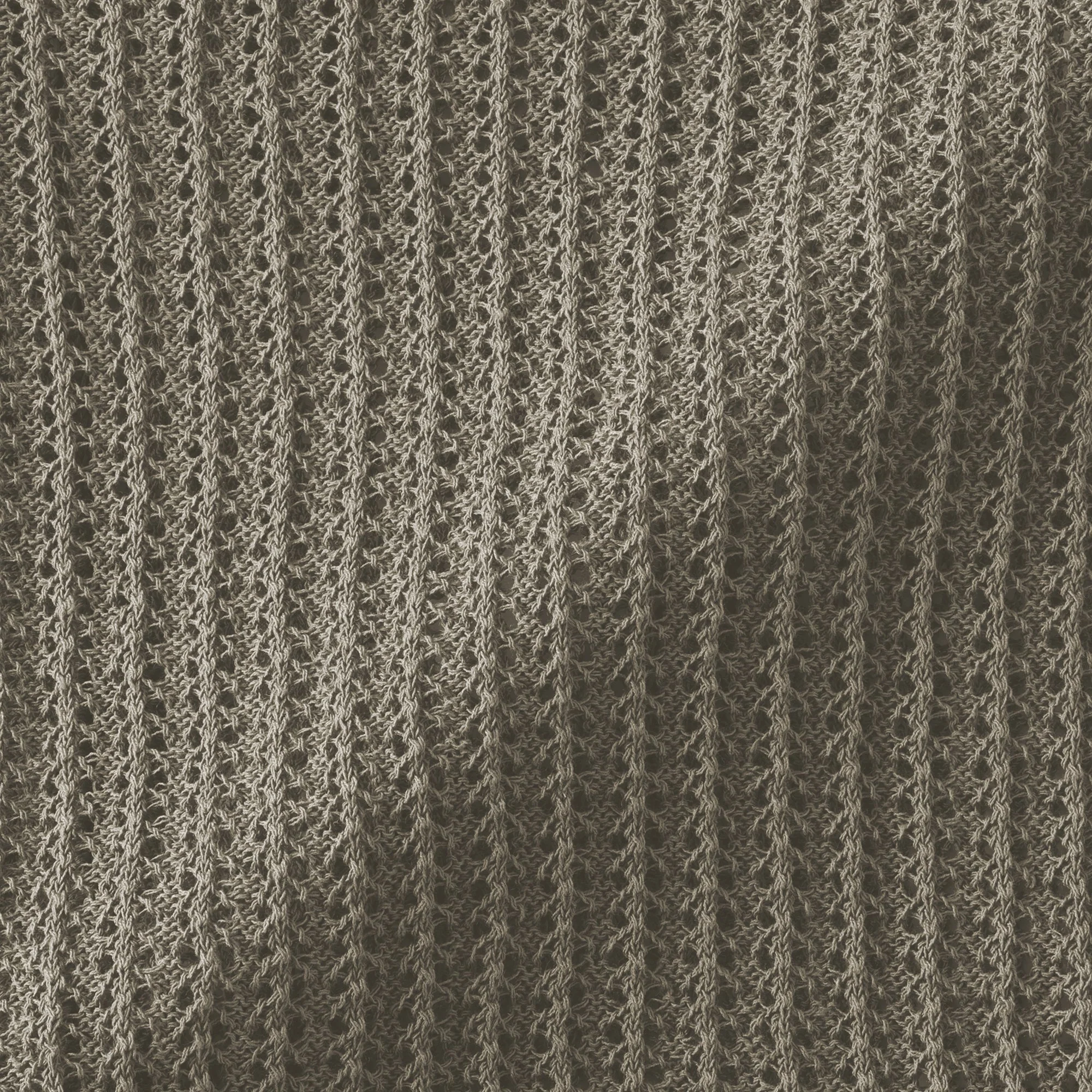 Linen Blend Mesh V-Neck Cardigan - Image 8