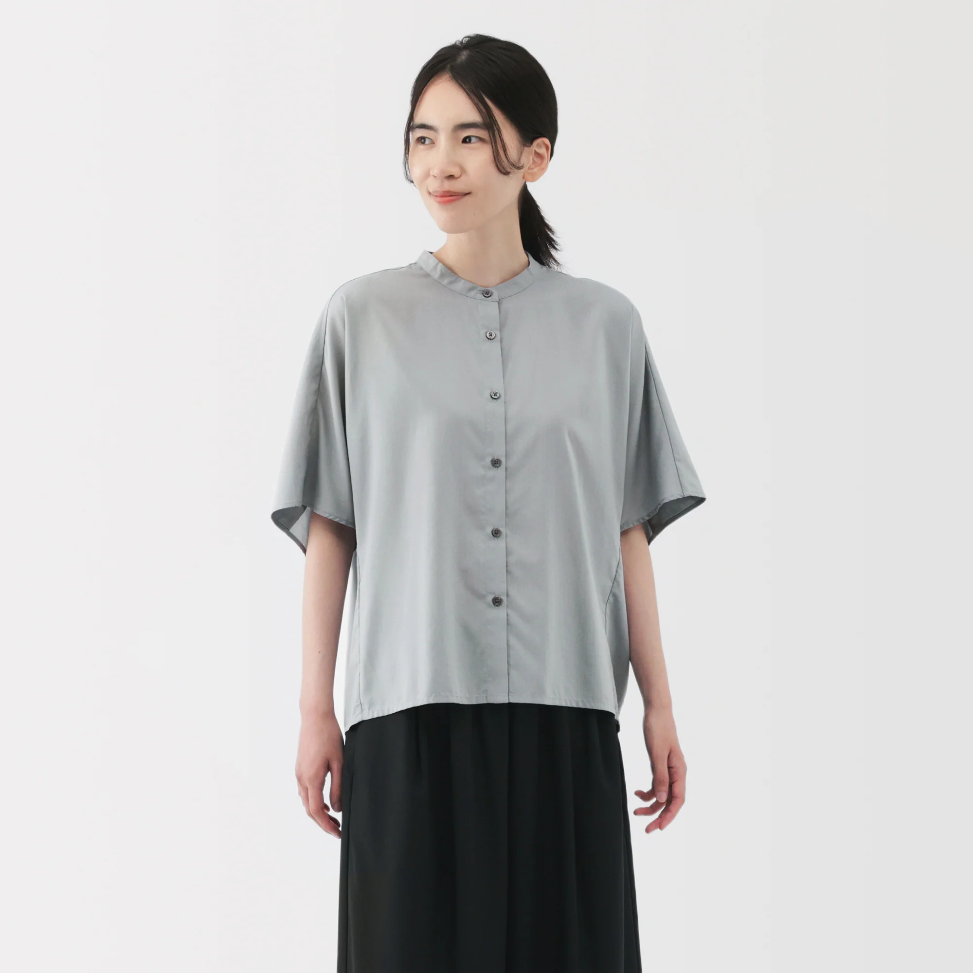 Lyocell Blend Half-Sleeve Blouse - Image 13