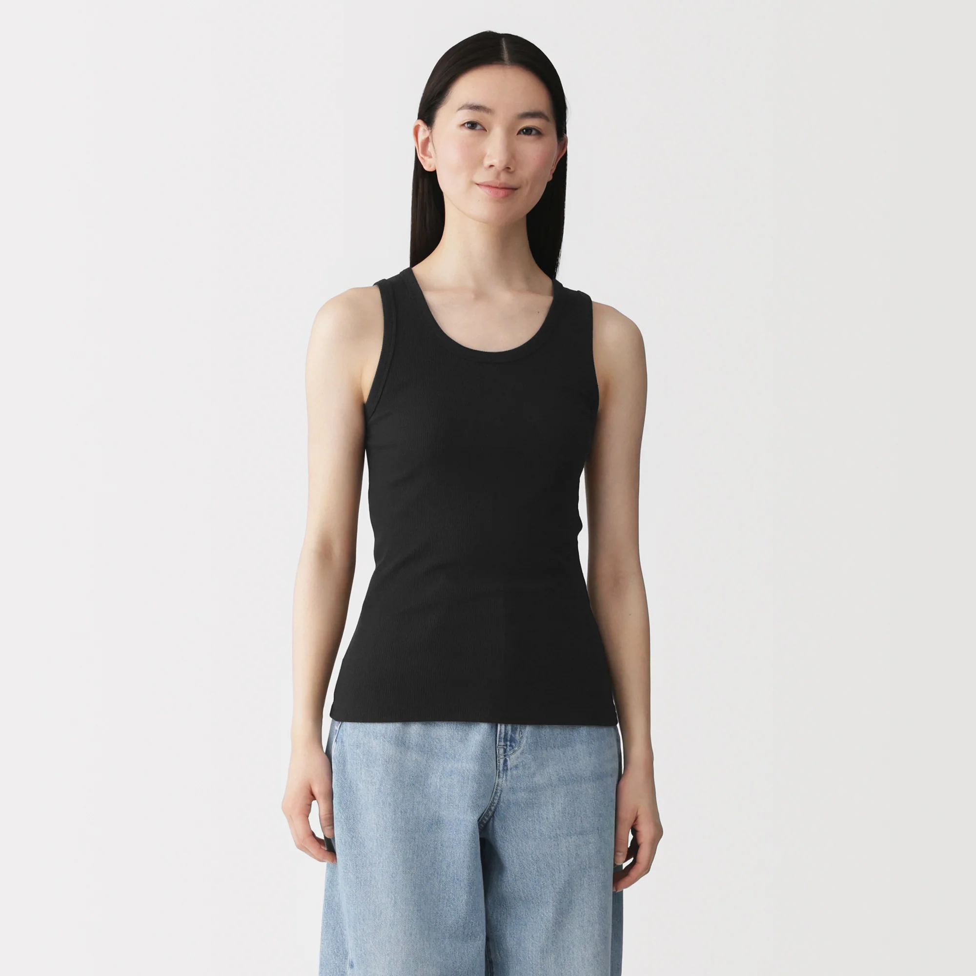 Lyocell Blend Rib Tank Top - Image 3