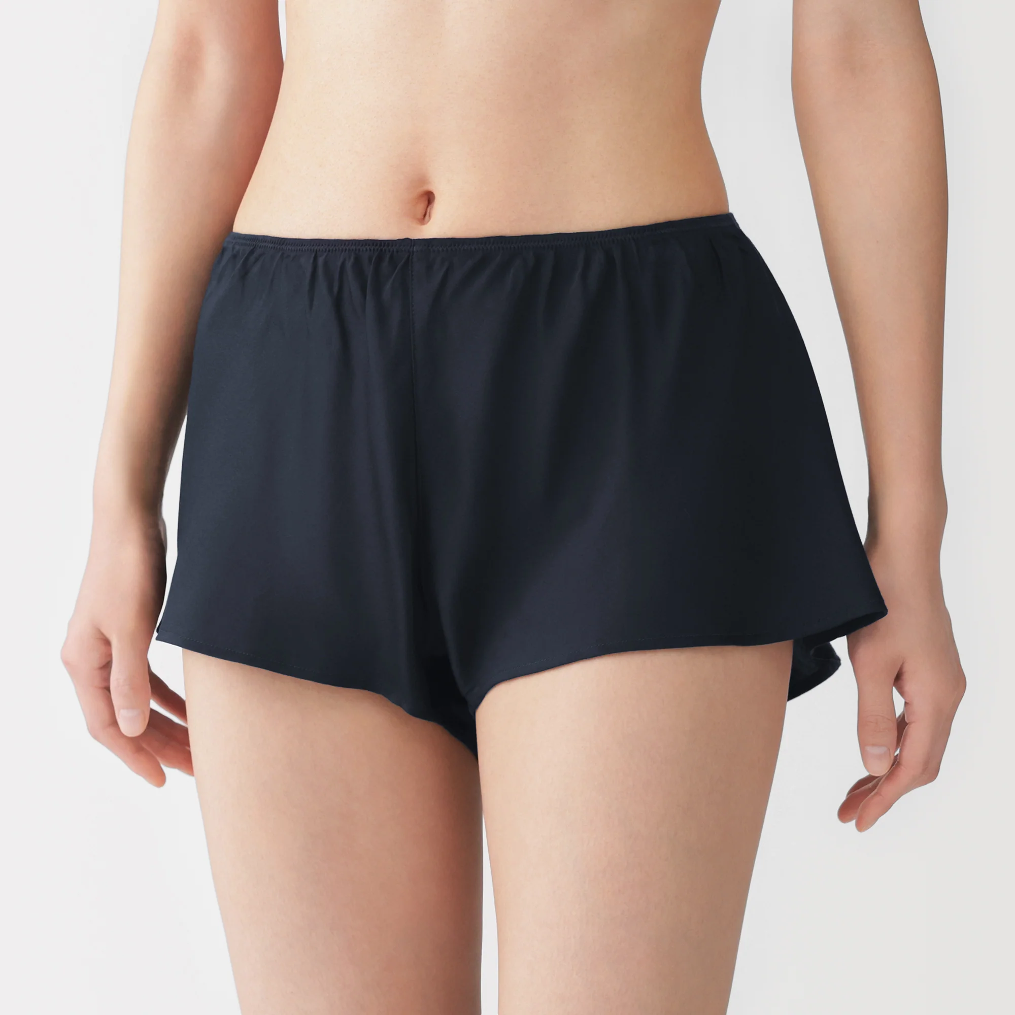 Lyocell Satin Flared Shorts