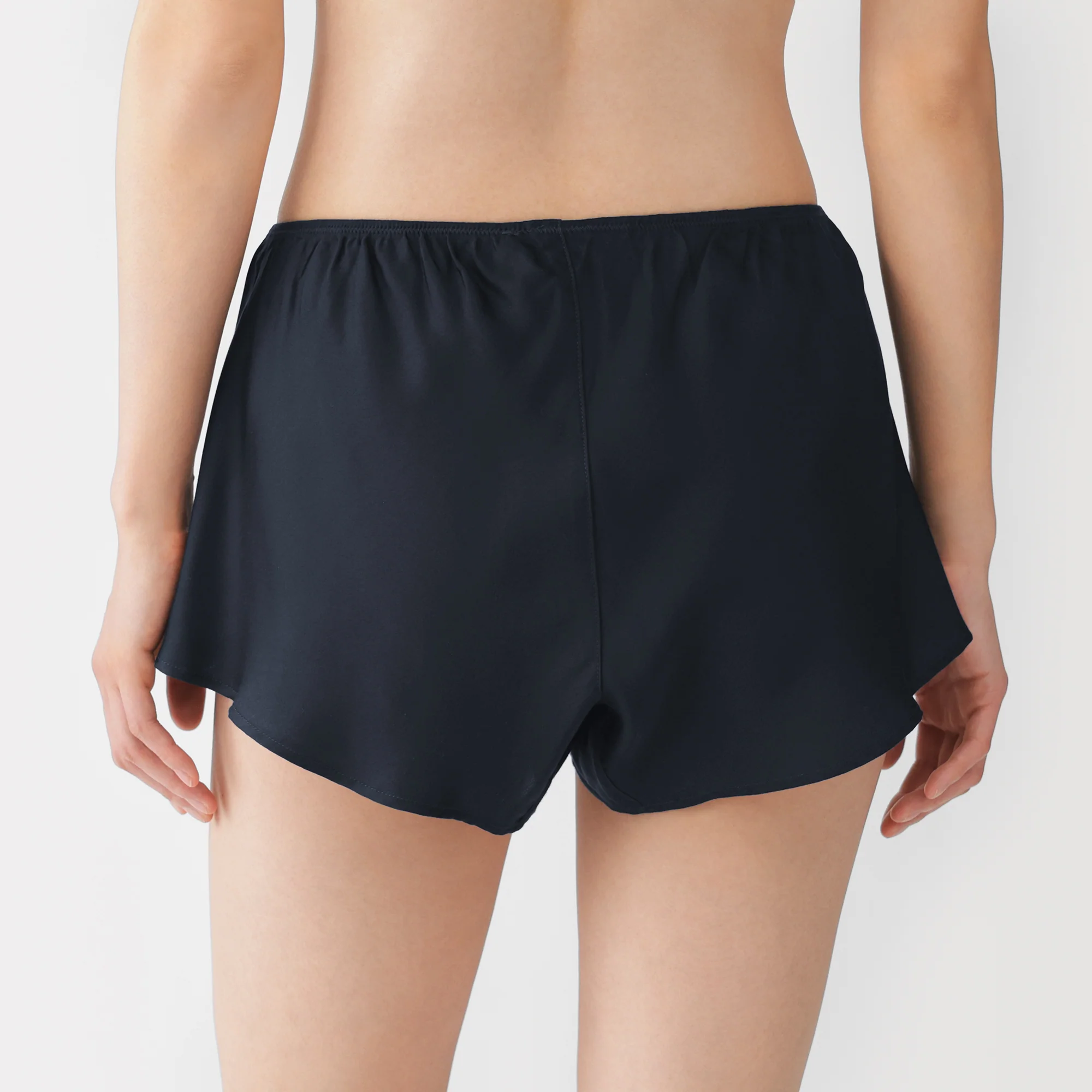 Lyocell Satin Flared Shorts - Image 4