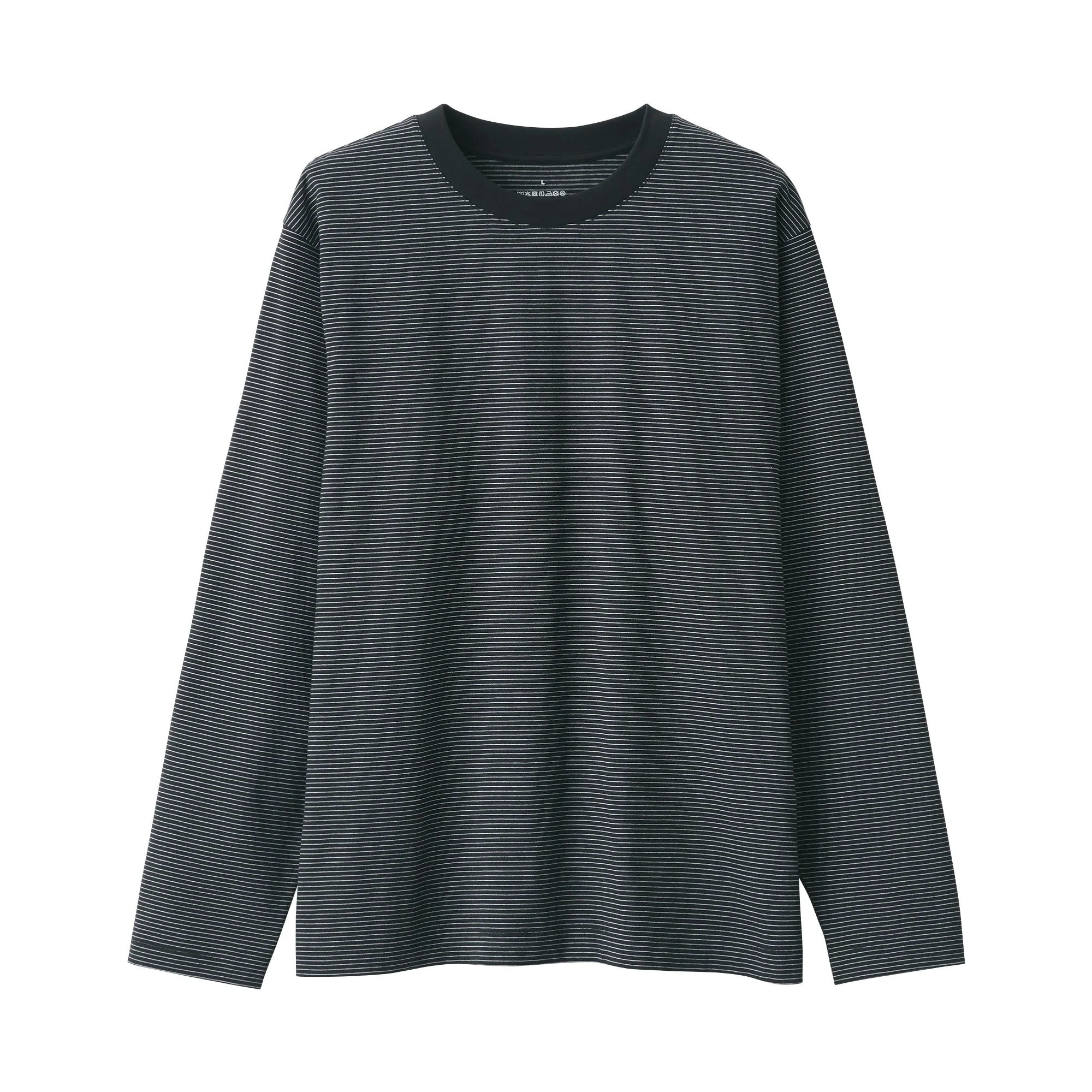 Men's Jersey Crew Neck Long Sleeve Striped T-Shirt - Image 16