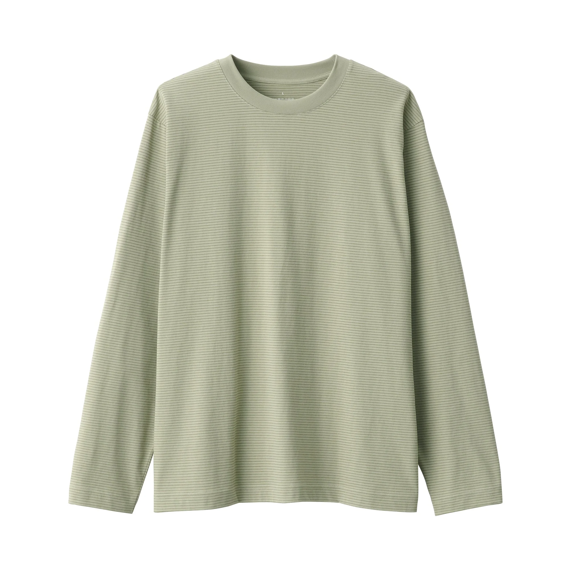 Men's Jersey Crew Neck Long Sleeve Striped T-Shirt - Image 23