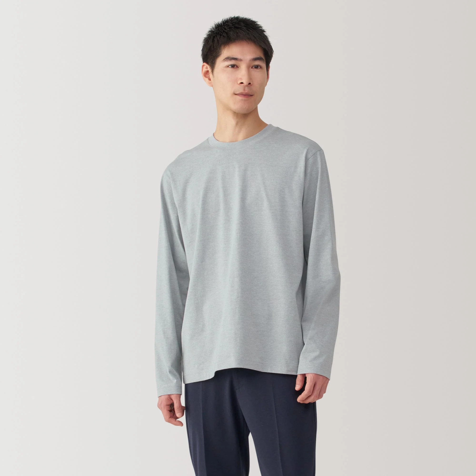 Men's Jersey Crew Neck Long Sleeve T-Shirt - Image 17