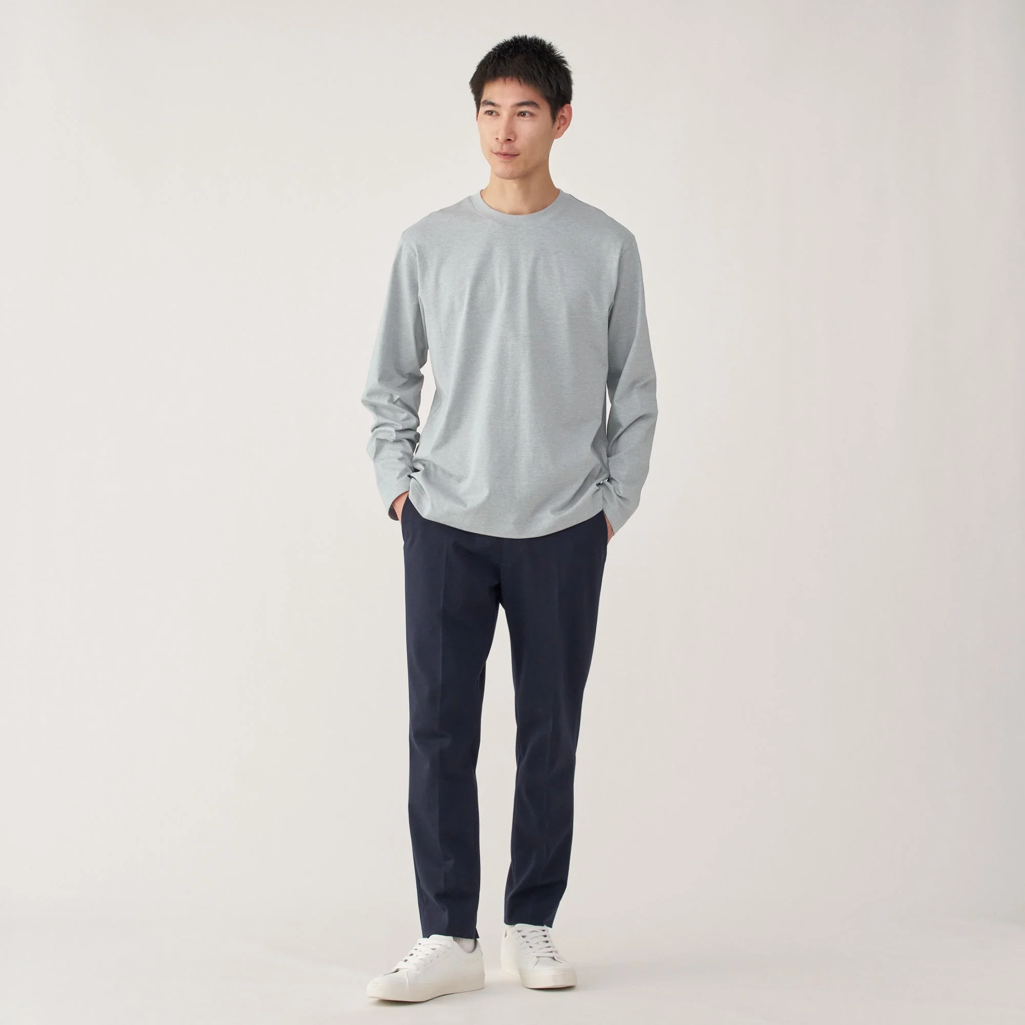 Men's Jersey Crew Neck Long Sleeve T-Shirt - Image 18